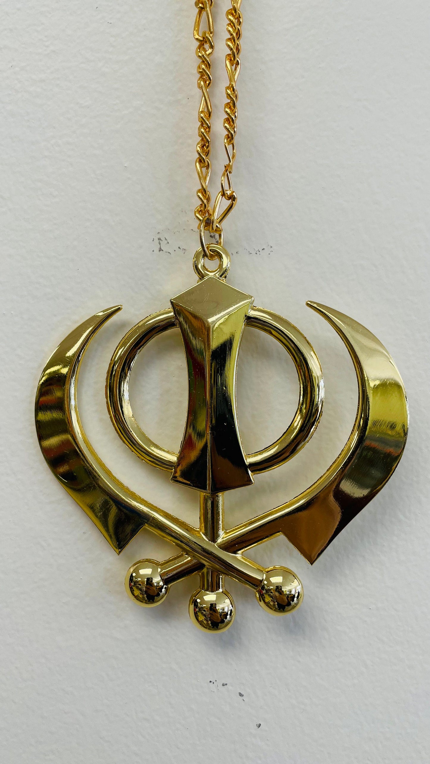 Khanda- Car/ Truck Hanging || Car Hanging || Truck Hanging || Hanging Accessories (Metal- Golden Colour)
