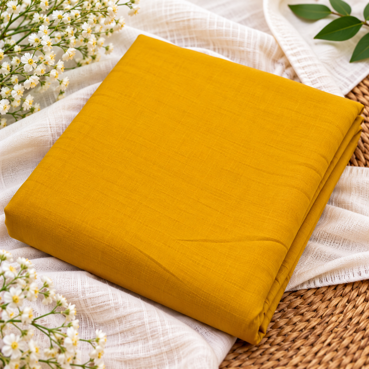 Sikh Turban- Yellow Safron (Full Voile and Rubia(Medium)/Half and Half Voile)