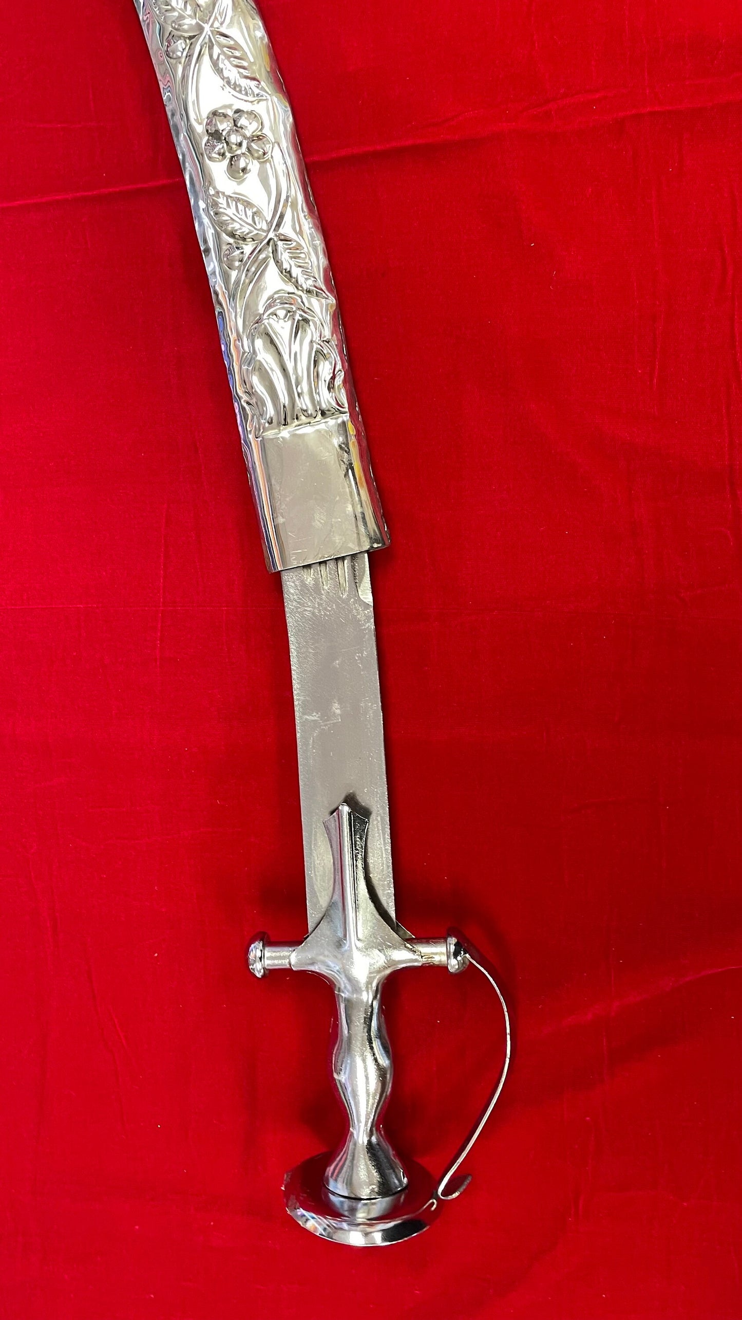 Indian Wedding Decorative Sword/Kirpan- Silver Metal kirpan beautifully handcrafted design/For wedding purpose/Indian Rajput Wedding Sword