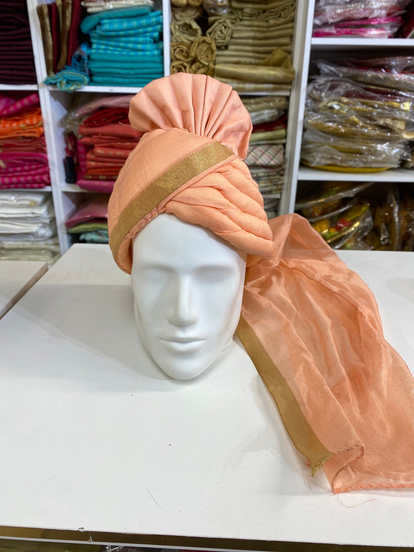Indian Wedding- Hindu  Safa With Velcro for Baraati/Family Members, Safa Turban/Pagdi/Premade Turban Headwrap for dulha/baraati/Velcro safa
