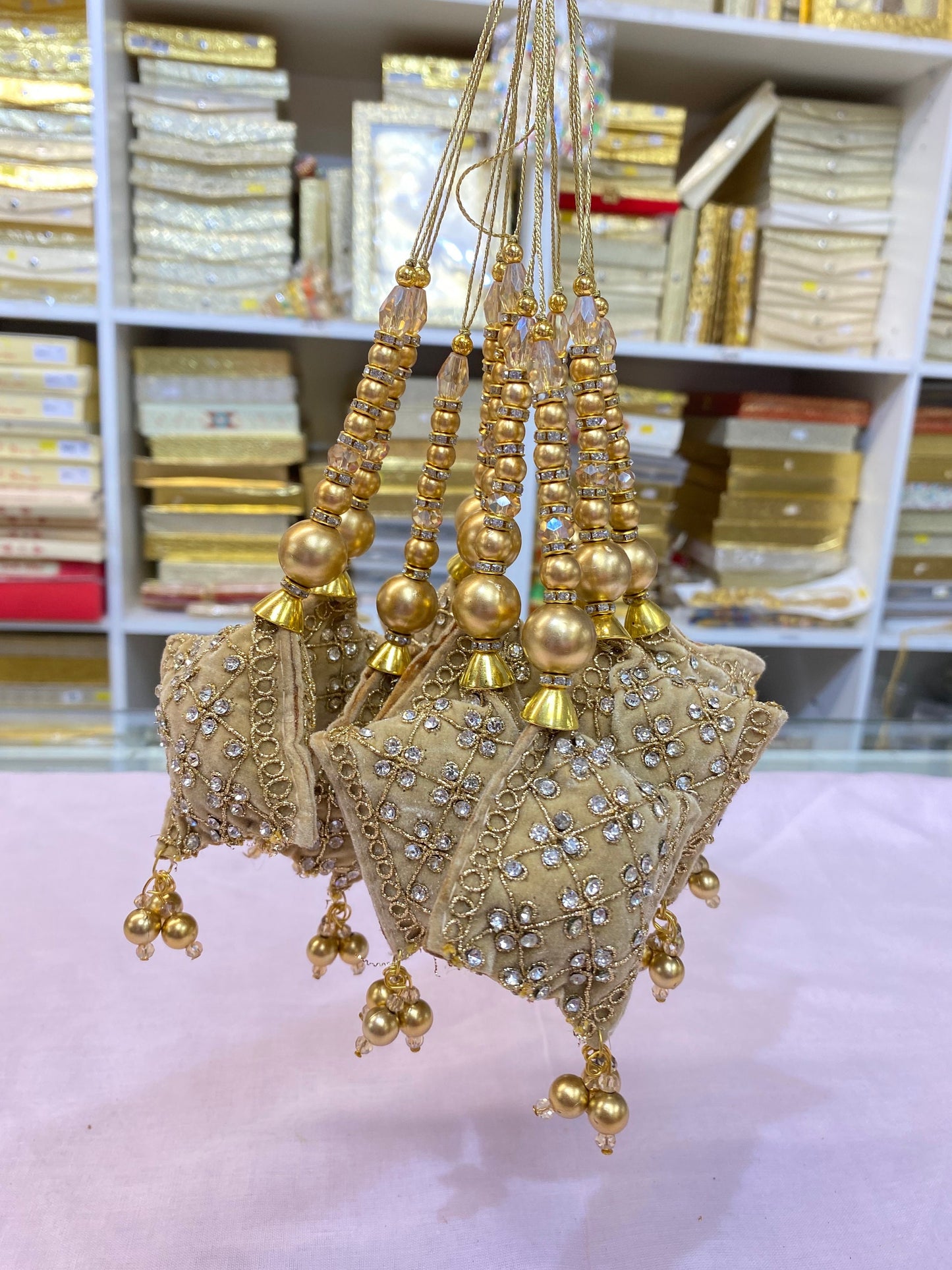 Fashion Handmade Latkan, Stylish Heavy Long for Lehenga, Chunni Border, Hanging Latkan for Lehenga, Handmade Pillow Shaped latkan