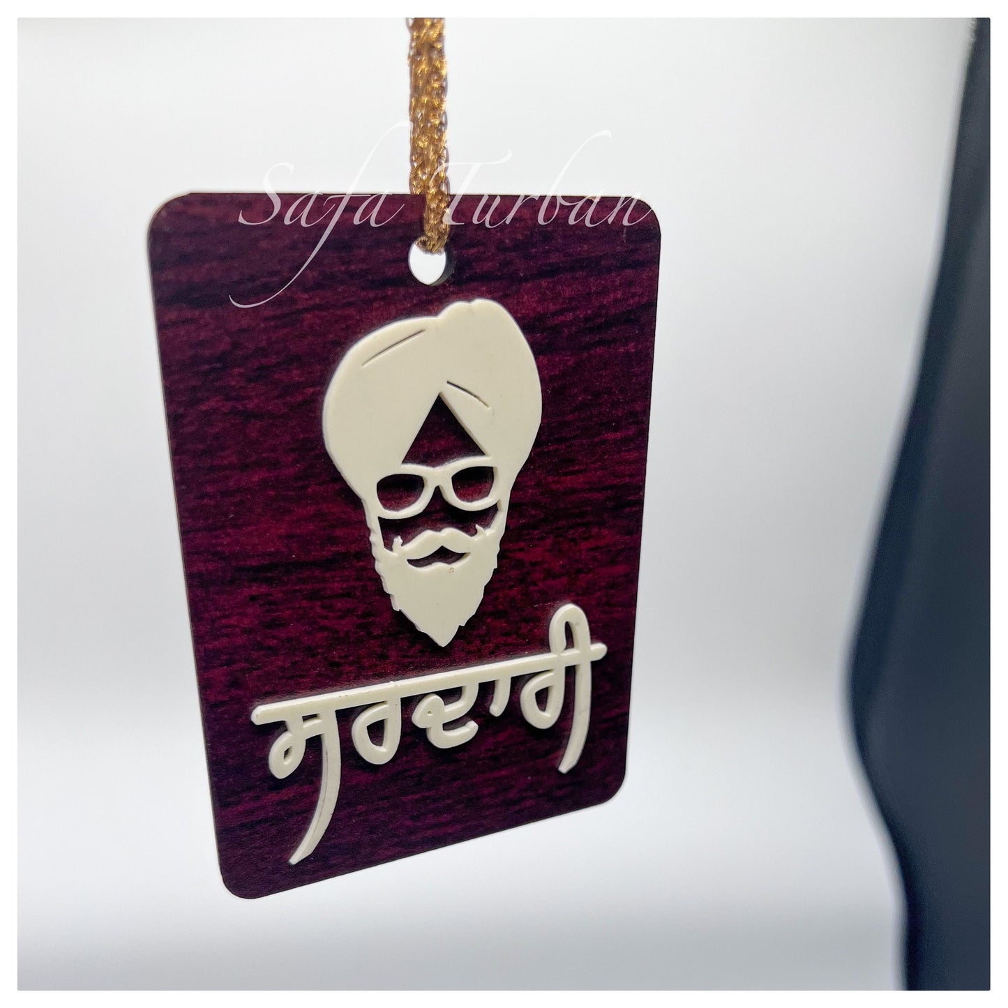 Car/Truck Hanging- Rear Mirror Hanging- Punjabi Car Hanging Accessories - Wooden Hanging