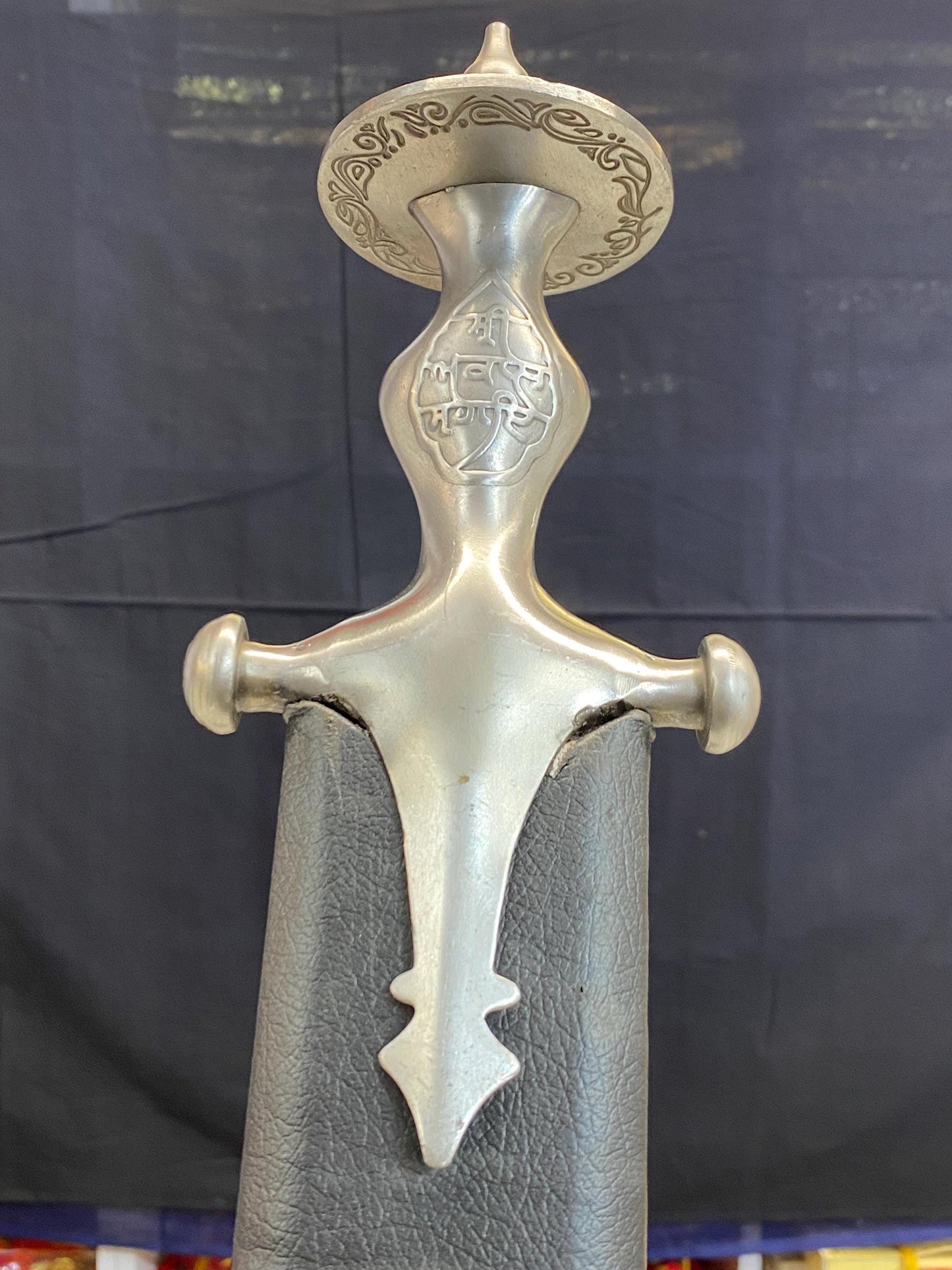 Indian Wedding Decorative Sword/Kirpan/Khanda- Khanda Sword with Sarbaloh Handle