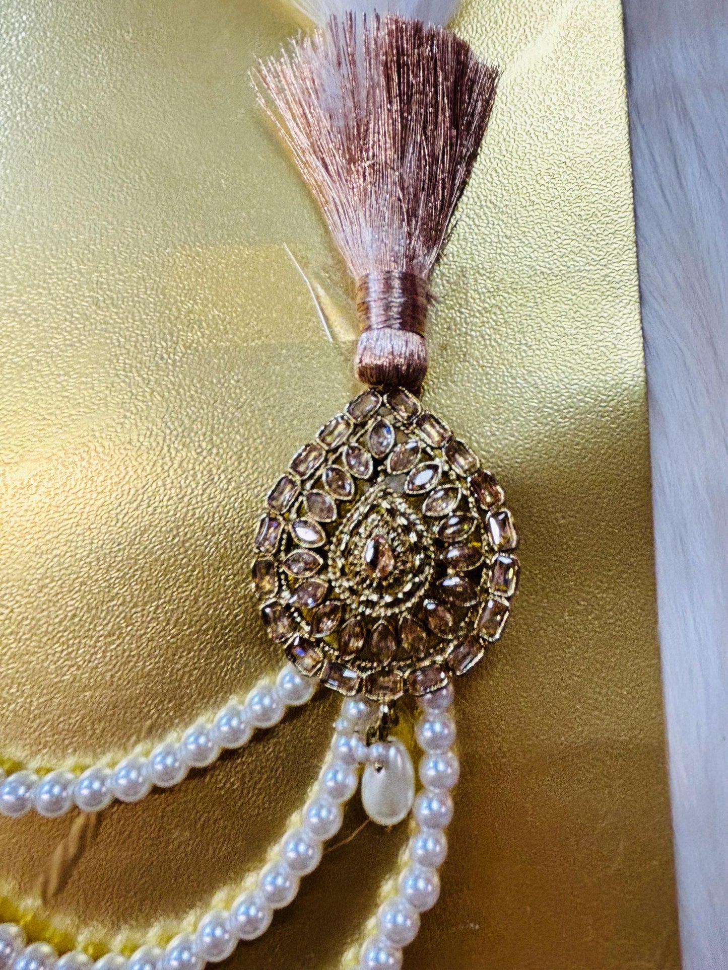 Indian Groom Wedding Accessories-  Kalangi/Kalgi with one side string for Men's Safa/Groom Pagdi