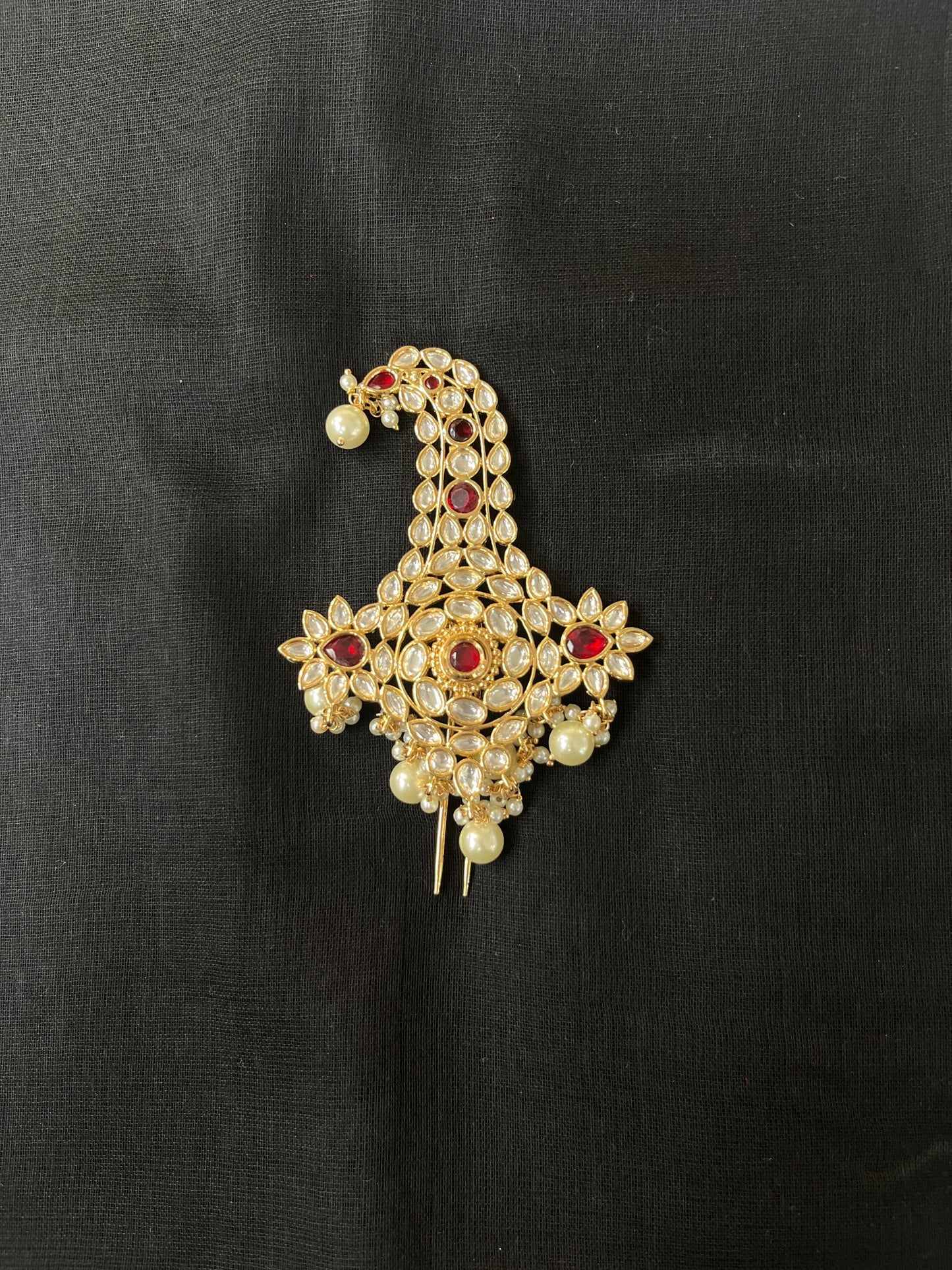 Indian Groom Wedding Accessories- Kundan Stone Kalangi/Kalgi for Men's Safa/Groom Pagdi
