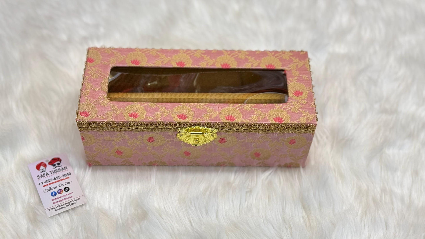 Churra Box- Brocade handcrafted Box- Trousseau Box- Churra Kalire Box- Bridal Chura- Bridal Chuda Bangles- Bangle Storage Box