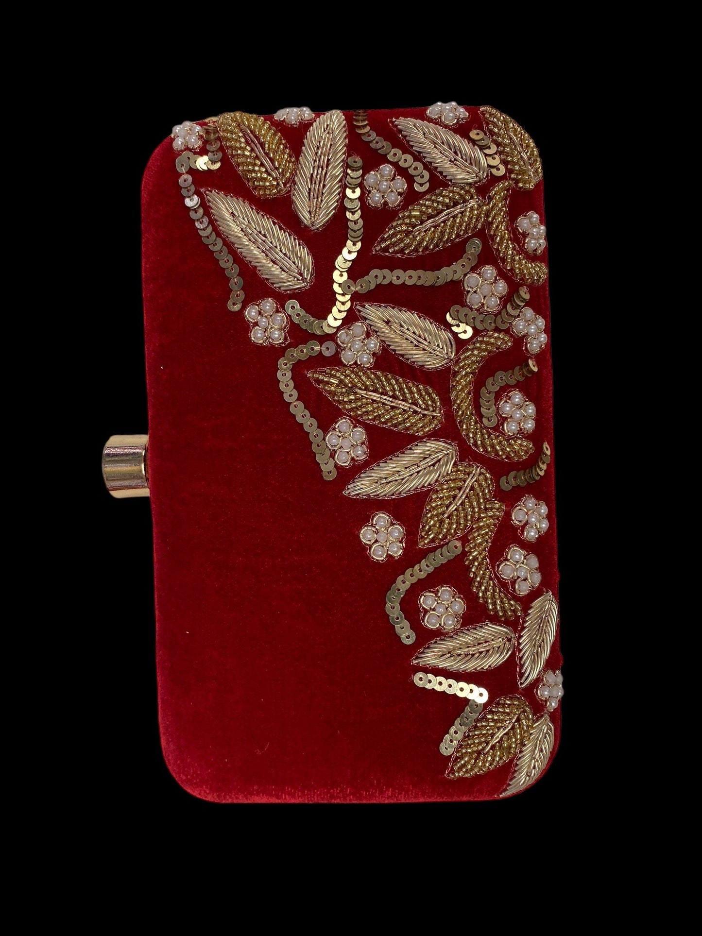 Handmade beautiful bling box clutch, clutch, wedding purse, embroidery purse, clutches, detachable chain sling strap