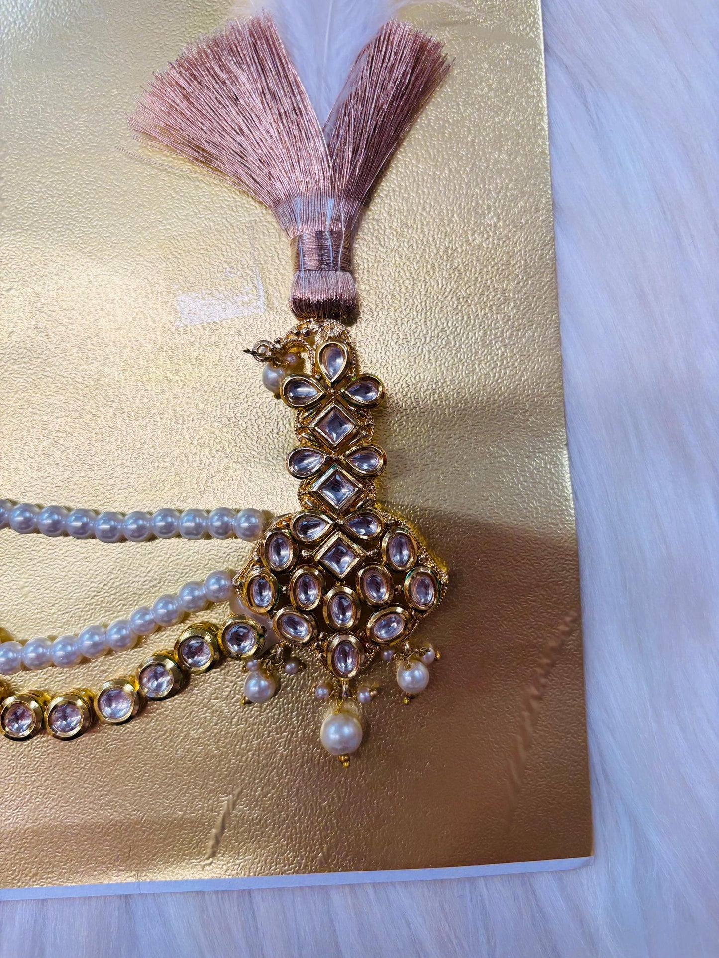 Indian Groom Wedding Accessories-  Kalangi/Kalgi with one side string for Men's Safa/Groom Pagdi