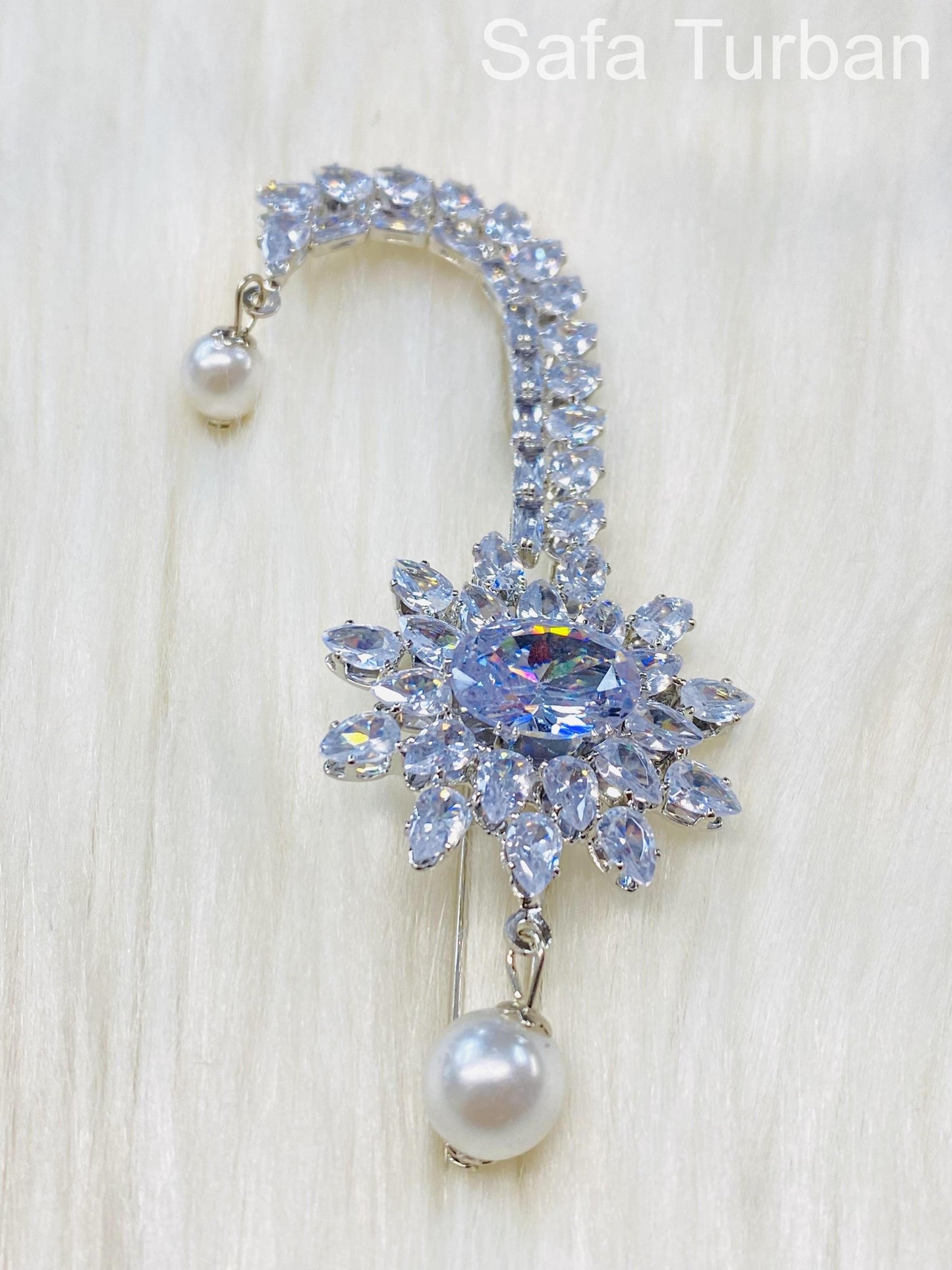 Indian Groom Wedding Accessories- Silver Colour- Kalangi/Kalgi for Men's Safa/Groom Pagdi