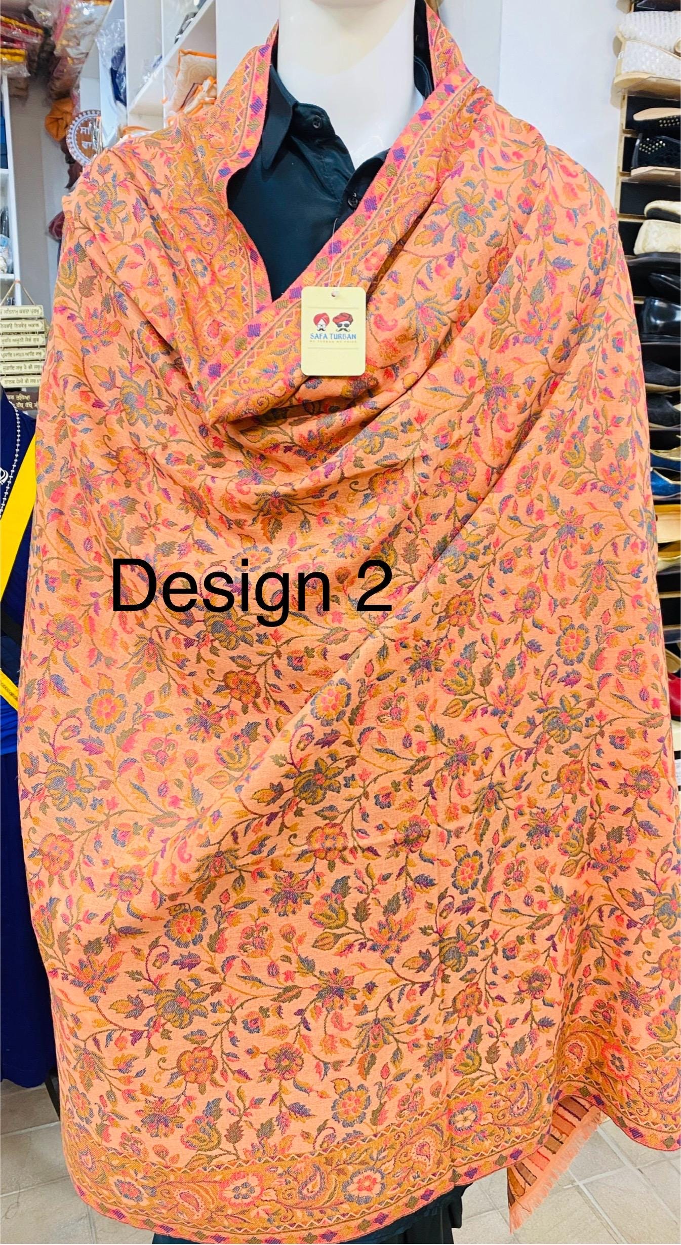 Unisex Pashmina Shawl/ Pashmina Stole Dupatta, Multicolour woolen Shawl