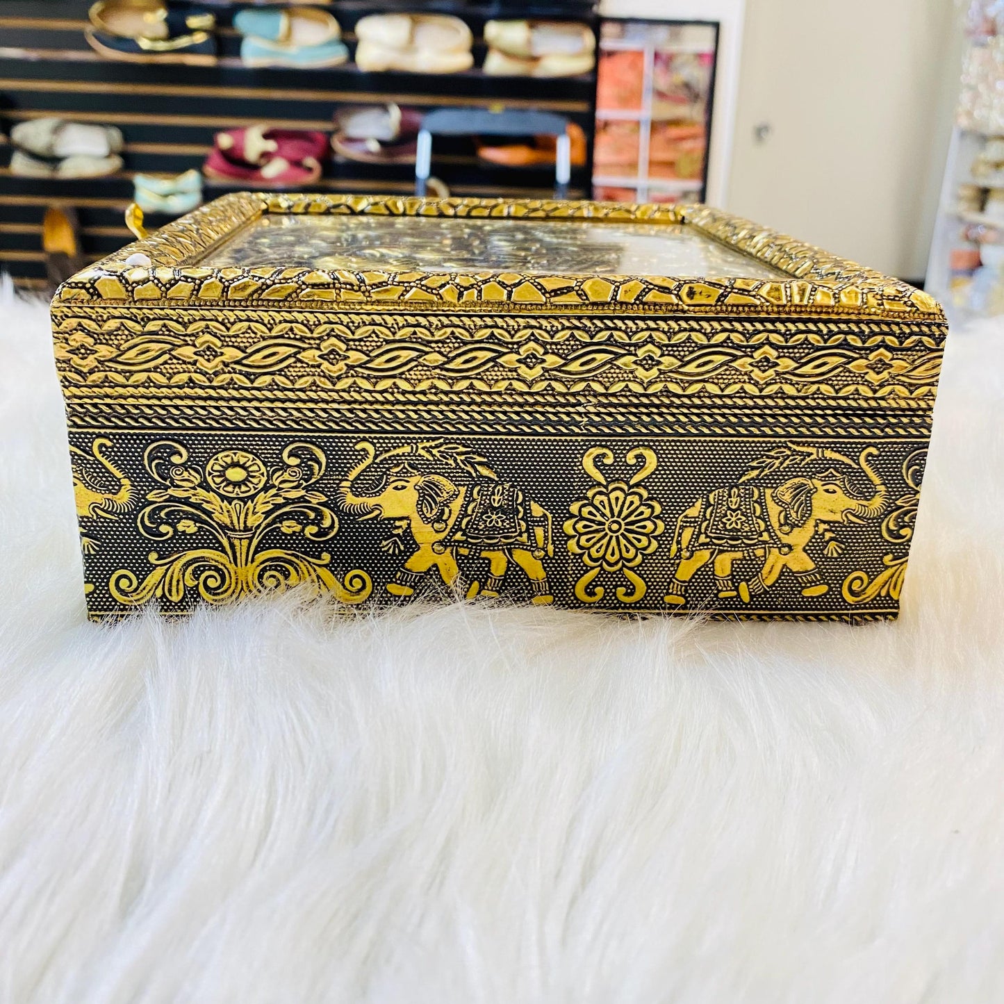Decorative  Heavy Wooden  Handicraft Empty Dry Fruit Gift Jar Box/Gifting Box/Wedding Box/Jar Box