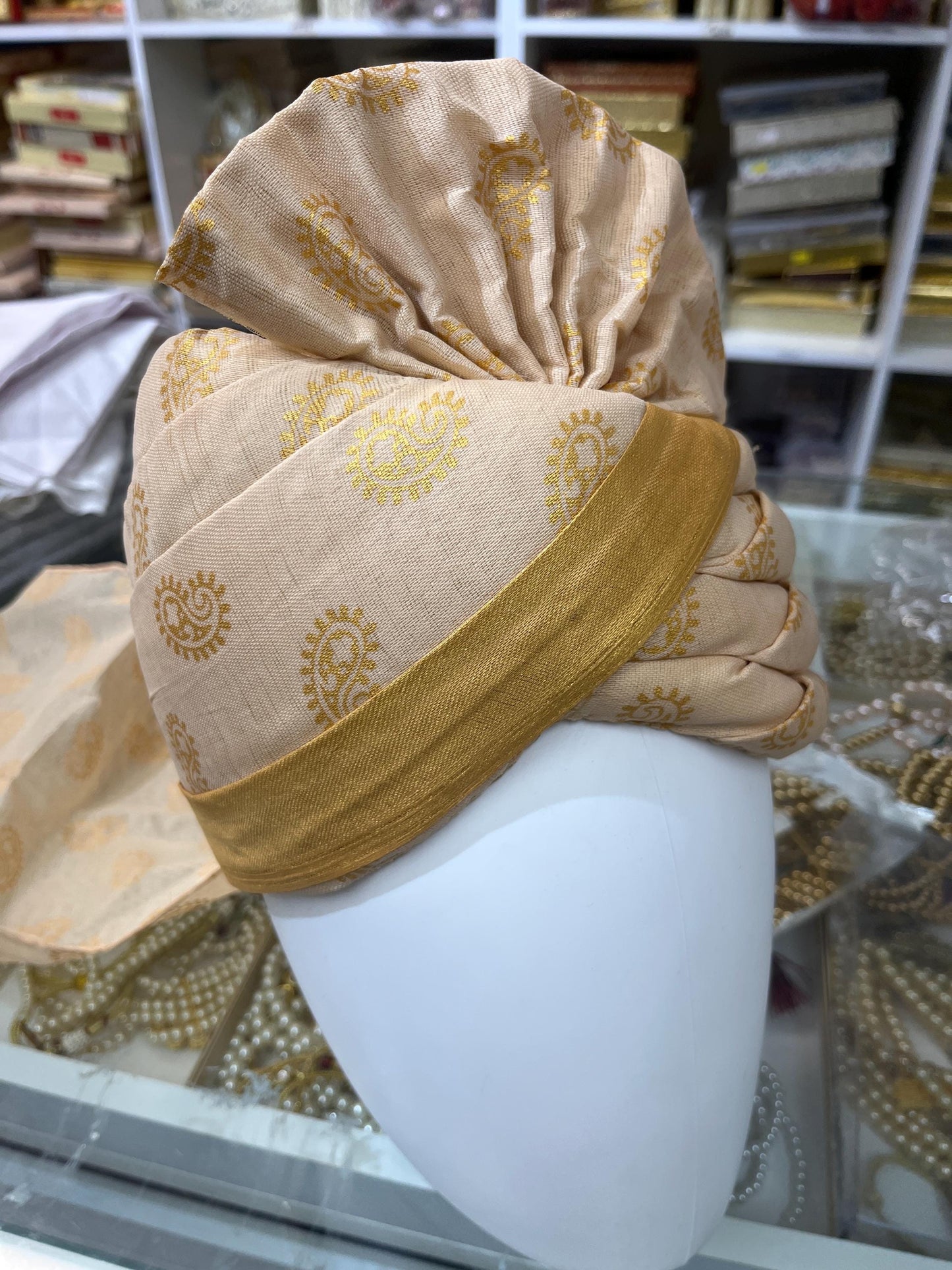 Indian Wedding- Hindu  Safa With Velcro for Baraati/Family Members, Safa Turban/Pagdi/Premade Turban Headwrap for dulha/baraati/Velcro safa