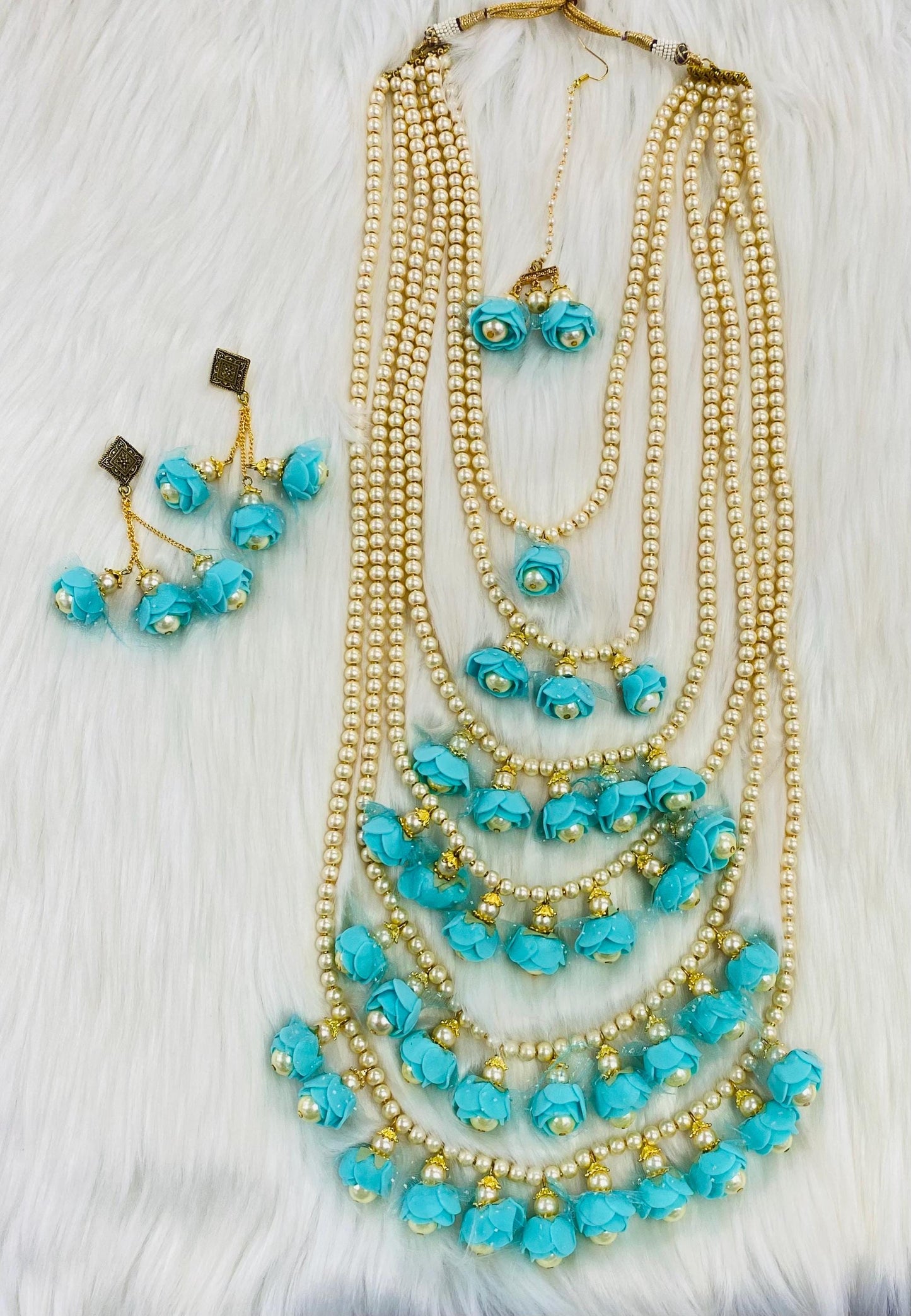 Indian Wedding- Offwhite Pearl Stone Beads Necklace for Bride/Dulhan for Wedding occasions