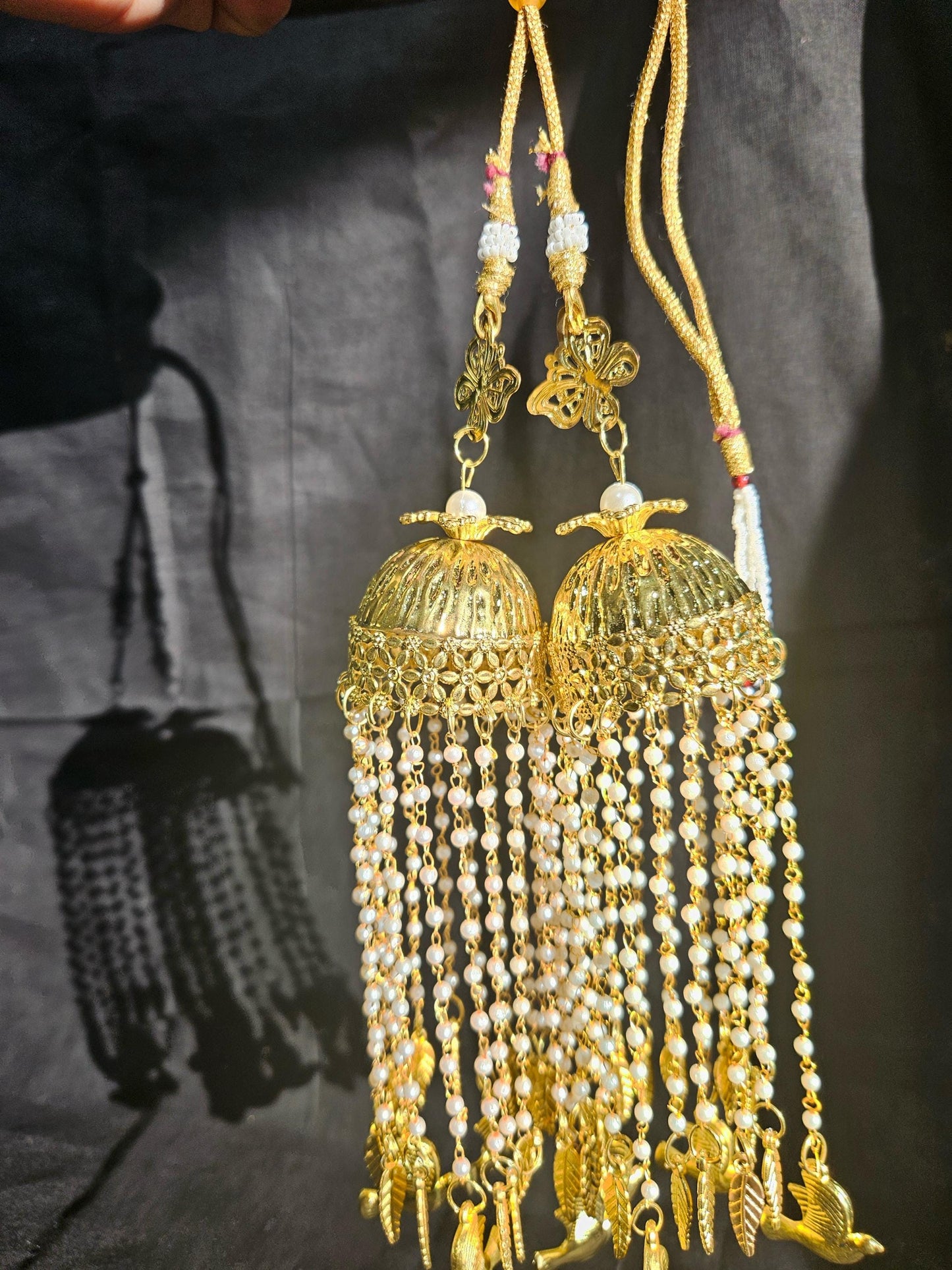 Beautiful Bridal Kaleera Traditional Embossed big size Kaliras for Bride & Women Hand Hanging Kalera(sold as pair)