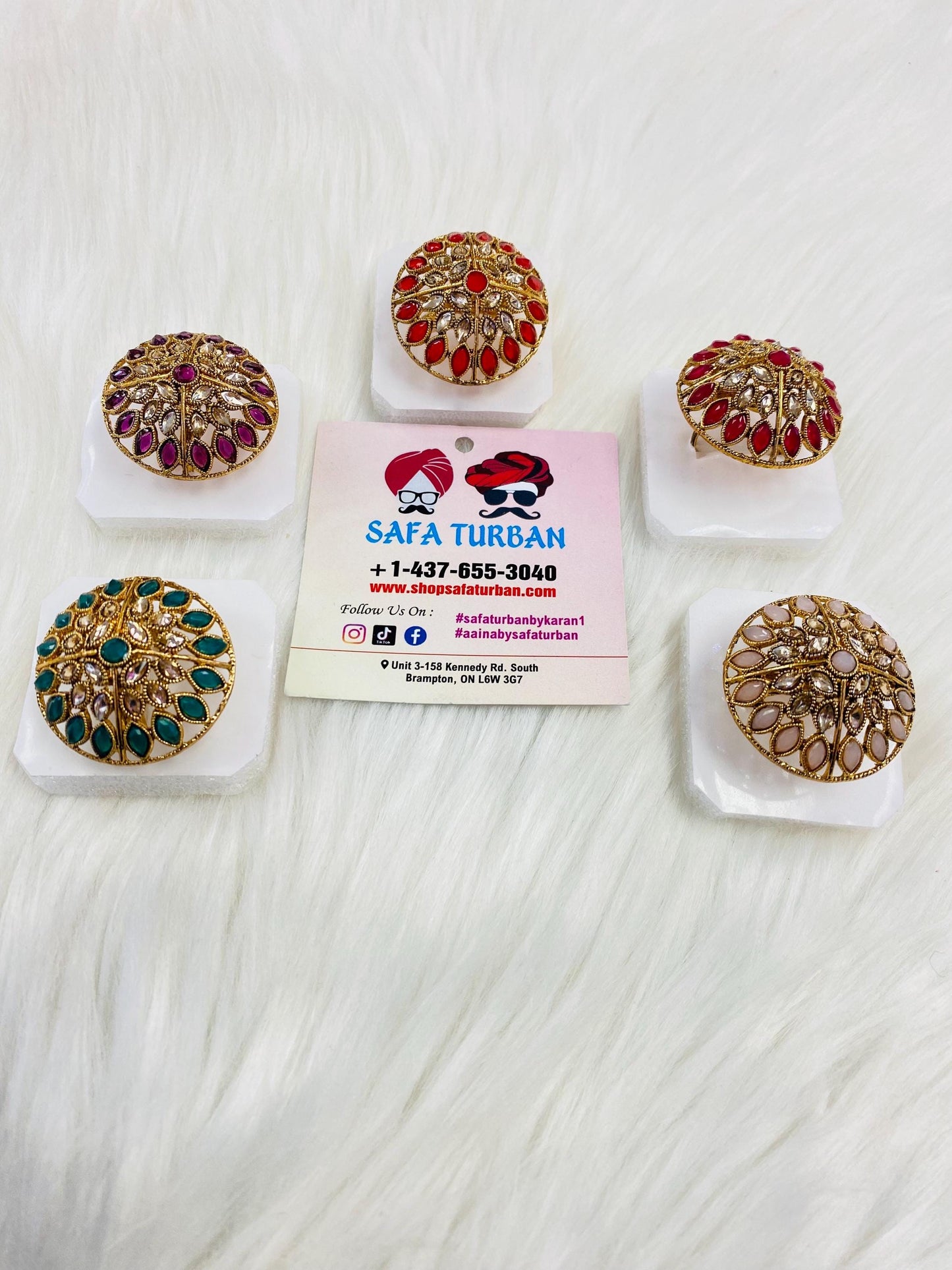 Traditional  Round Multicolored Ring For Women and Girls
