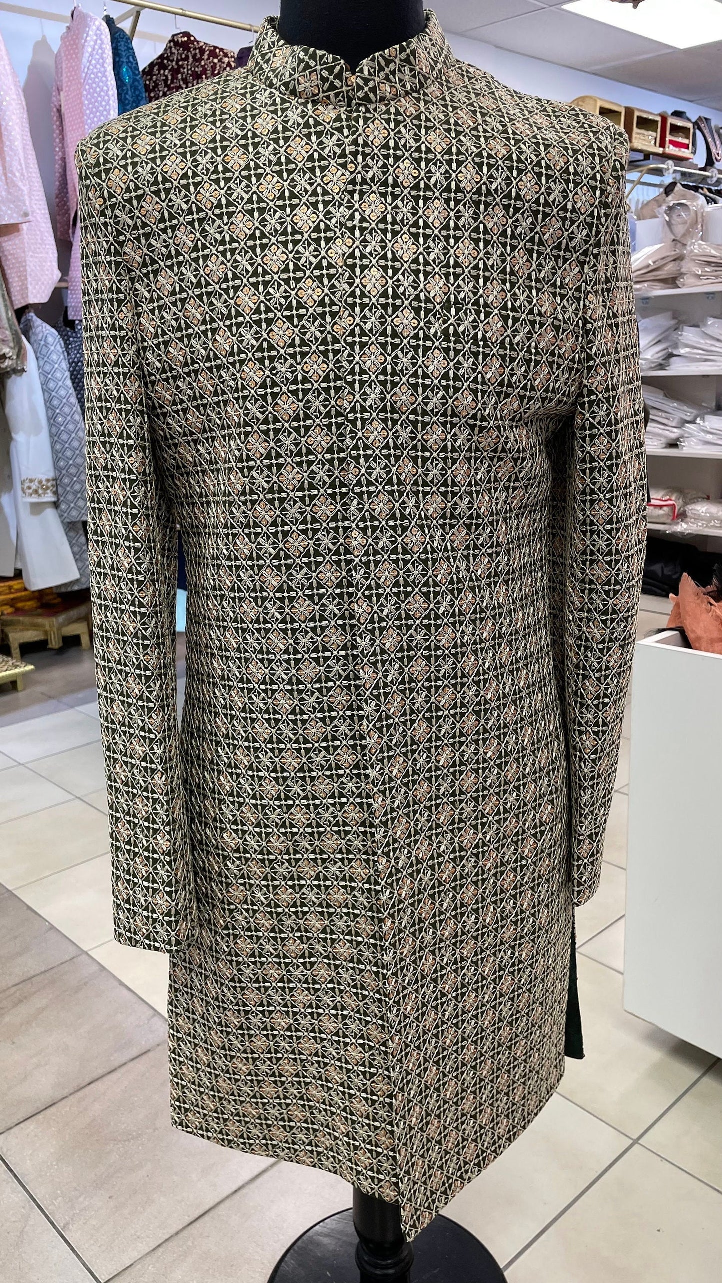 Designer Indo Western Coat For Men With Sequence Work