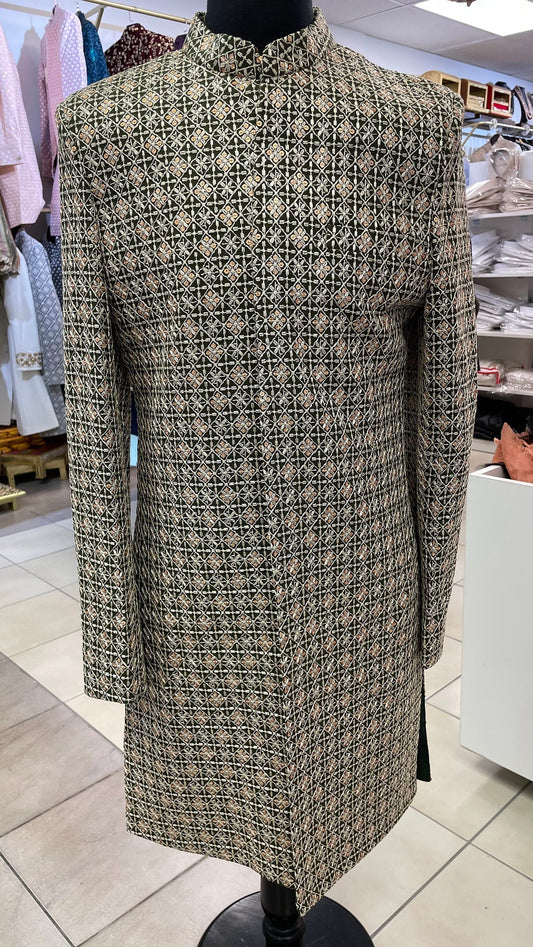 Designer Indo Western Coat For Men With Sequence Work