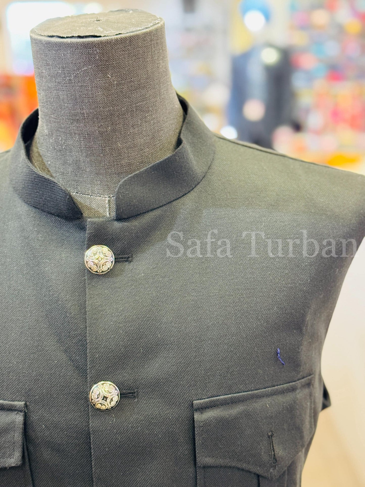 Designer Black Men Vests- Wedding Vest, Kurta Pajama Vest, Casual Wear (Size available 38,40,42,44,46)