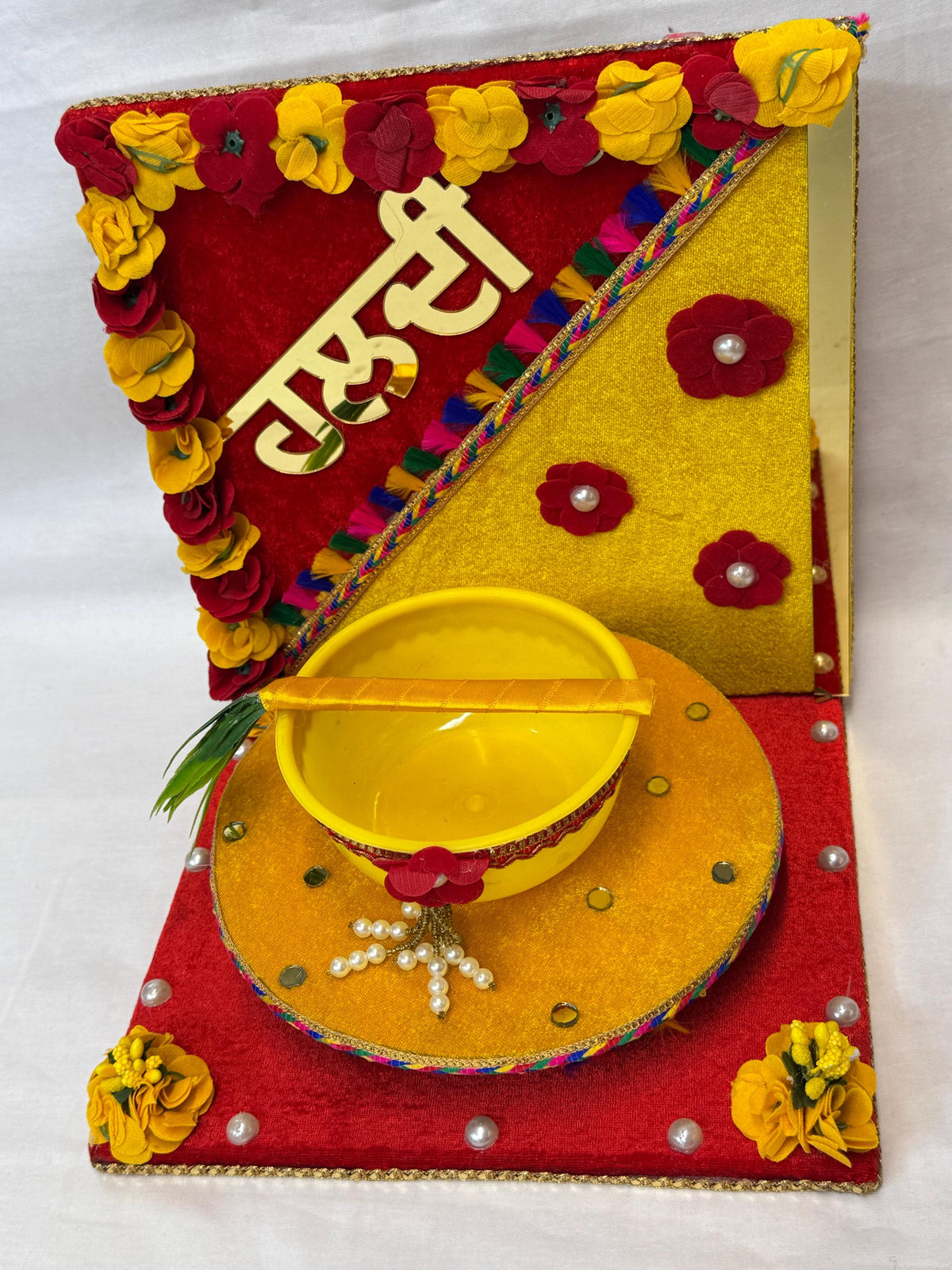 Wedding Accessories- Bride/Groom Mayian/ Haldi/ Maiyan/ Vatna Ceremony- Plate and Bowl