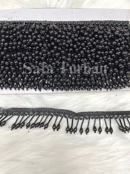 Black Highlight Border Lace for Dresses, Sarees, Lehenga, Suits, Blouses, Dupatta, Chunri, and Craft
