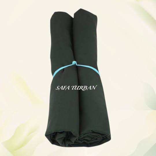 Sikh Turban- Bottle Green (Full Voile and Rubia(Medium)/Half and Half Voile), Sikh Turban, Turban Fabric (stitching/peeko/edges finishing)