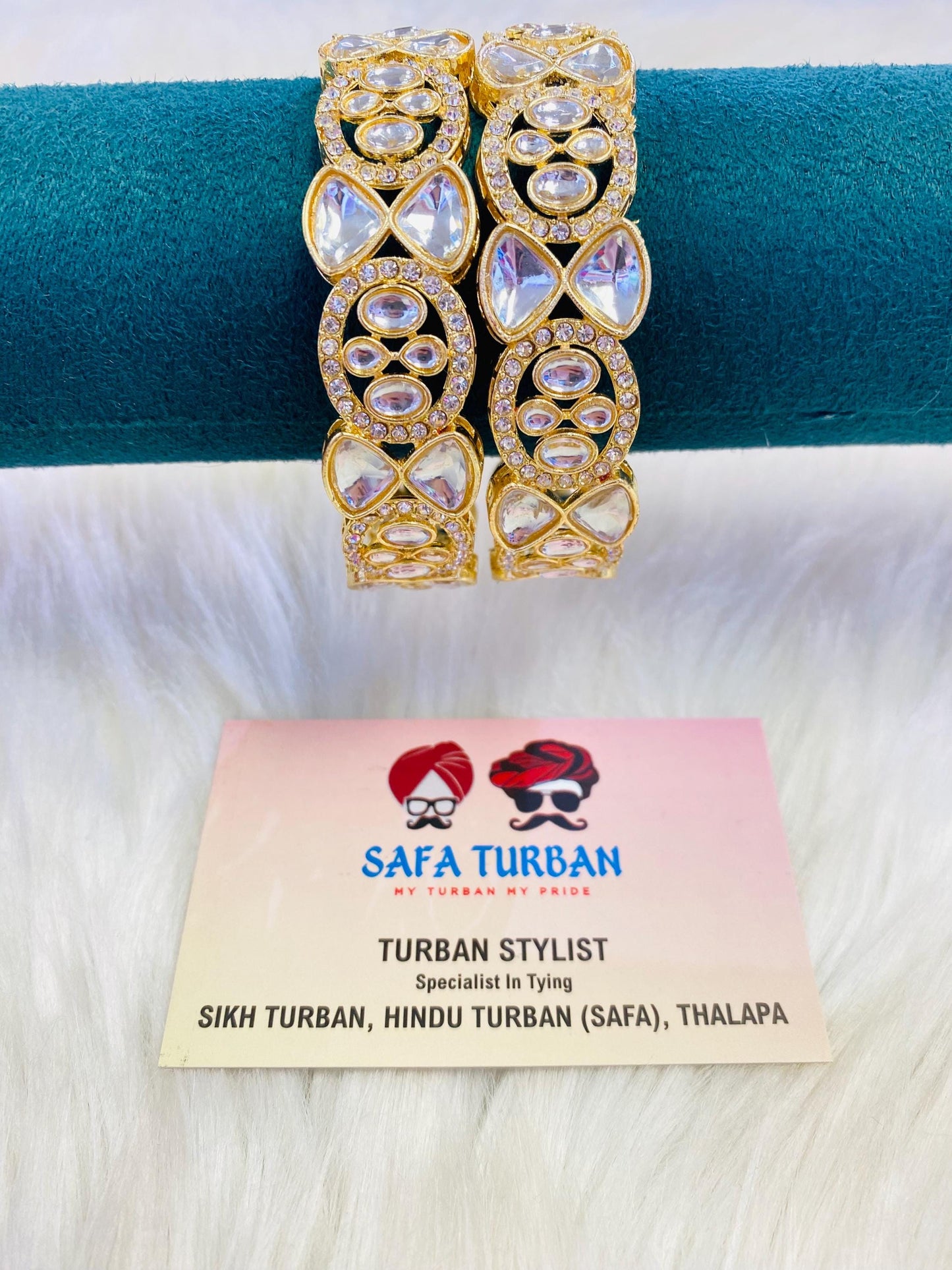 Bangles- AD Gold- Metal Bangles/Wedding bangles/Kada bangles /Stone bangles (Set of 2 BANGLES)