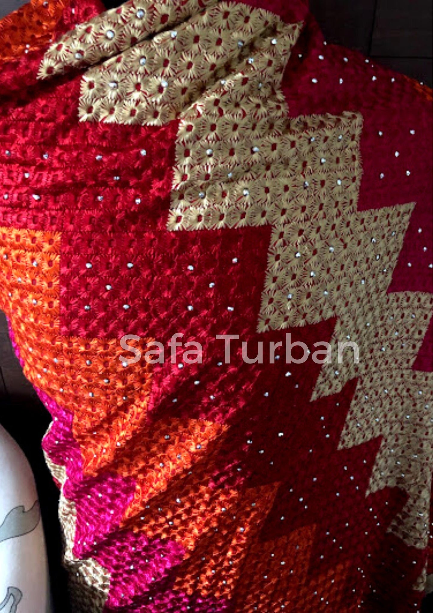Phulkari Dupatta- Women's Phulkari Dupatta, Scarf, Multicolour Phulkari Chunni, Dupatta