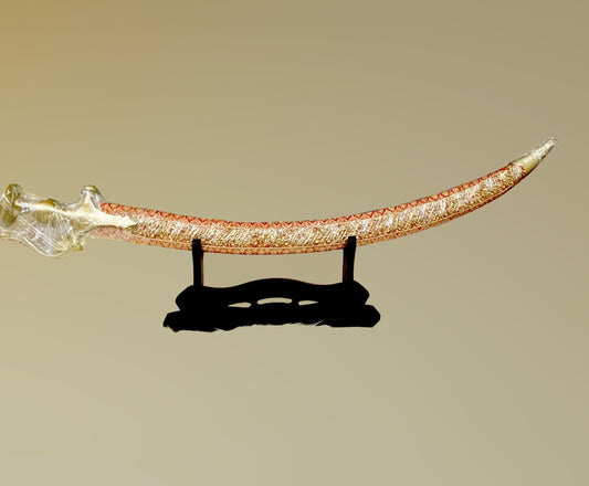 Indian Wedding Decorative Sword/Kirpan- Red and Gold  Colour Sword with Golden handle/For wedding purpose/Indian Rajput Wedding Sword
