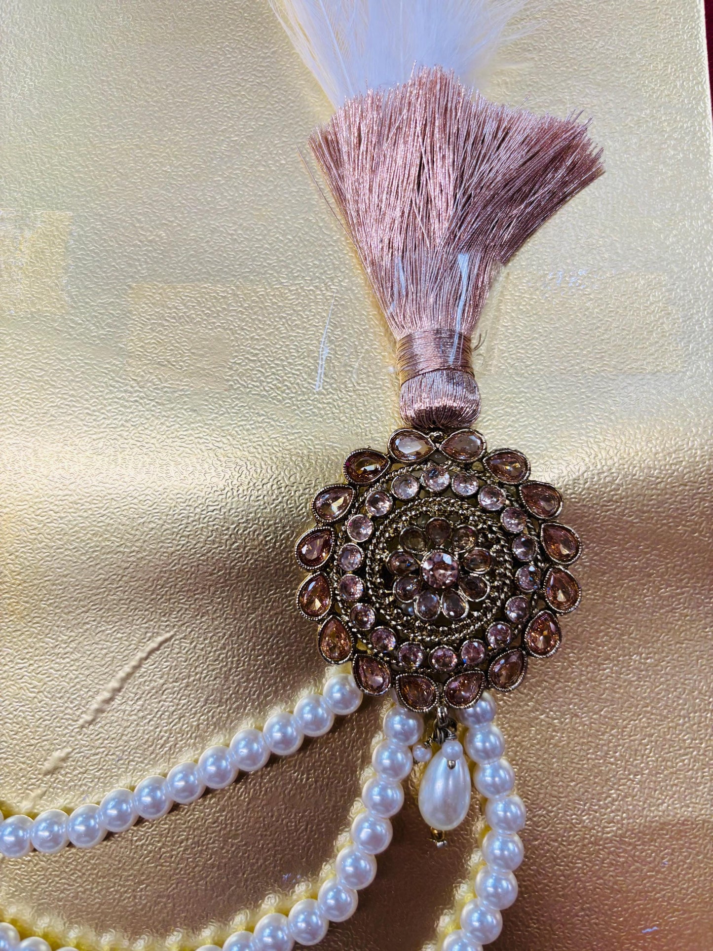 Indian Groom Wedding Accessories-  Kalangi/Kalgi with one side string for Men's Safa/Groom Pagdi