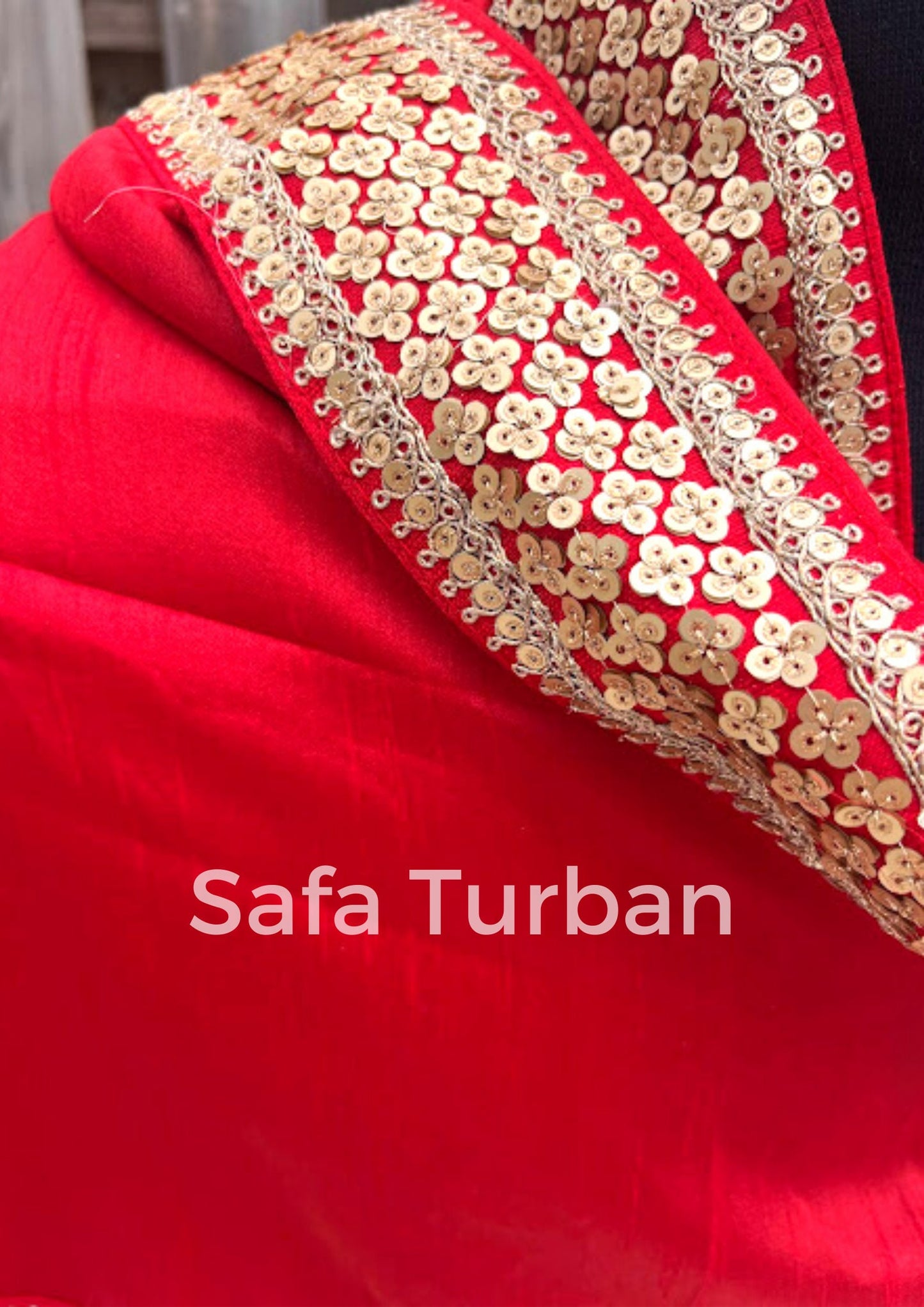 Groom Wedding Shawl- raw silk Sherwani Shawl for Groom with Golden Border (Red) I Groom Palla I Wedding Duppata I Wedding Shawl