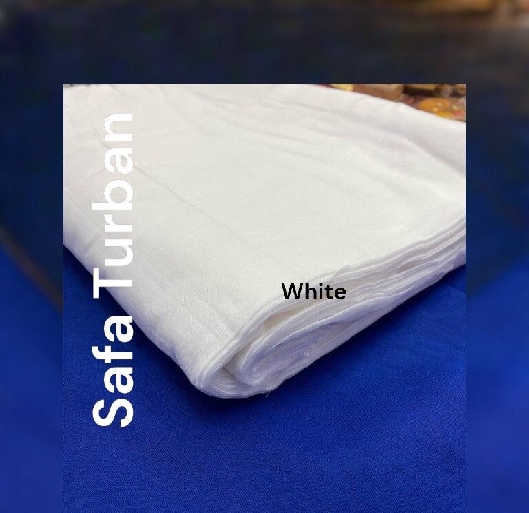 Sikh Turban/Dumalla Fabric F74 (MAL MAL)/ Turban Fabric/ Dumaala Fabric (White)