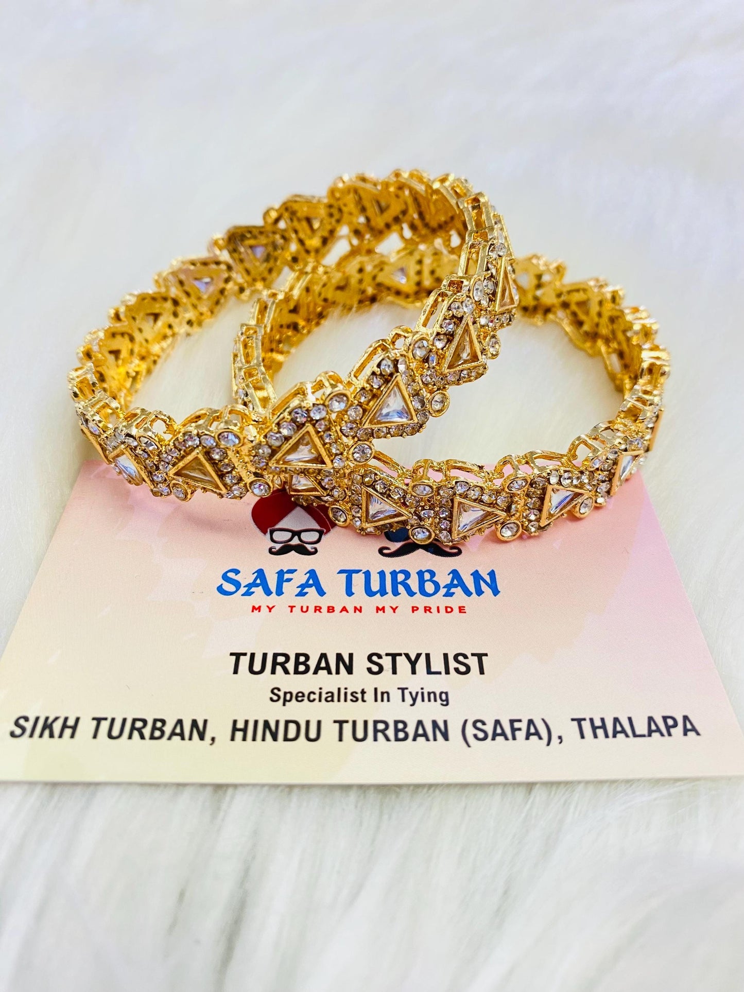 Bangles- AD Gold- Metal Bangles/Wedding bangles/Kada bangles /Stone bangles (Set of 2 BANGLES)