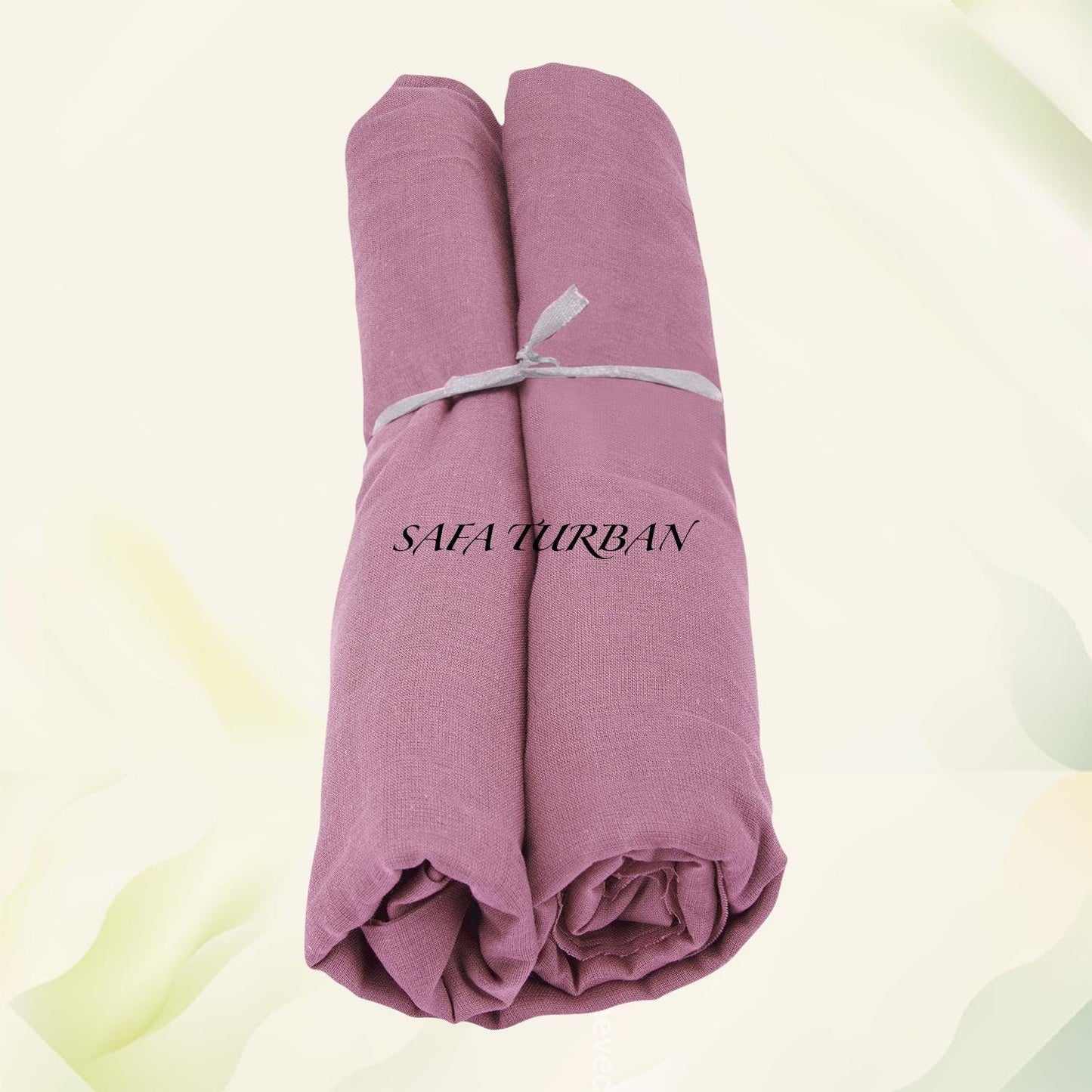 Sikh Turban- Damask Rose (Mauve) (Full Voile and Rubia(Medium)/Half and Half Voile),Turban Fabric (stitching/peeko/edges finishing)