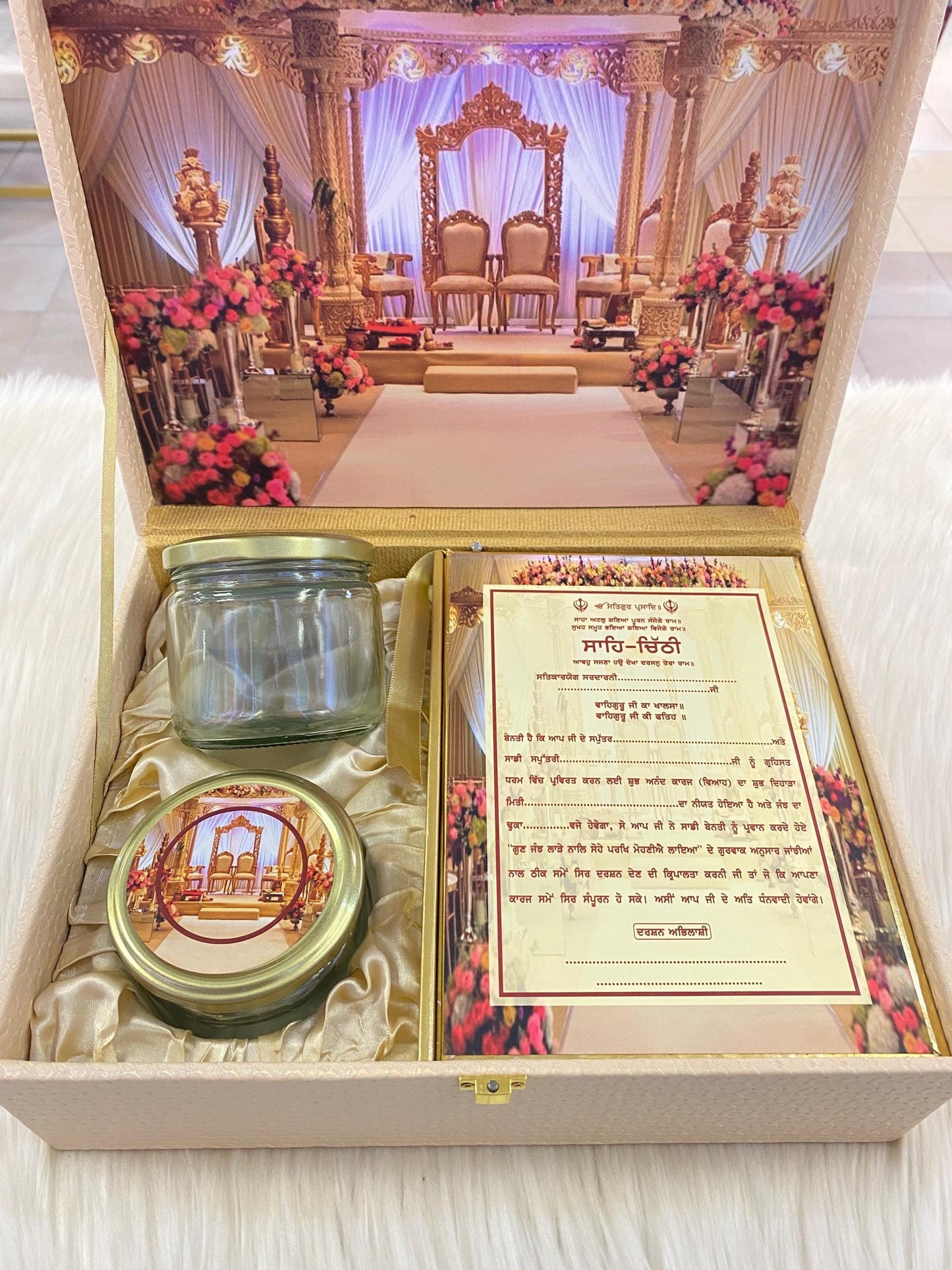 Wedding Invitation- Designer Musical Lagan Patrika/Peeli Chitthi/Shahi Chitthi for Marriage Invitation and Sagan in Punjabi (Set of 1)