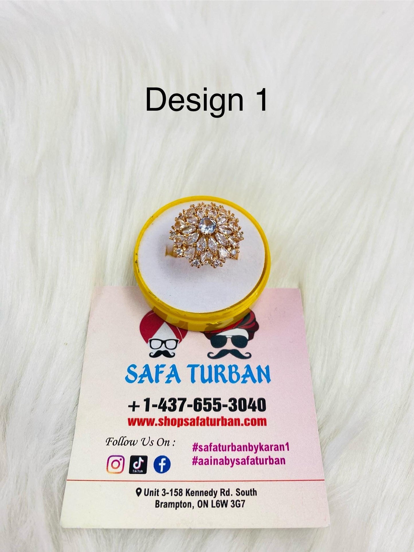 American Diamond Look/Artificial Rose Gold Ring For Women and Girls