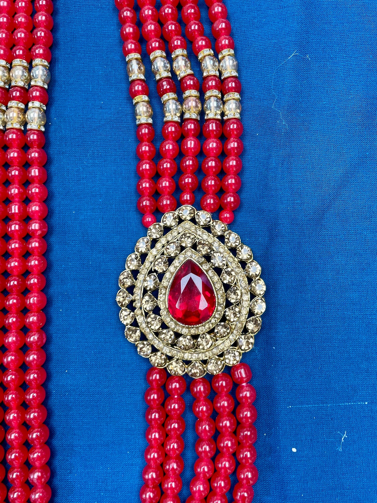 Indian Wedding- Pearl Stone & Studded Necklace for Men/Groom for Wedding