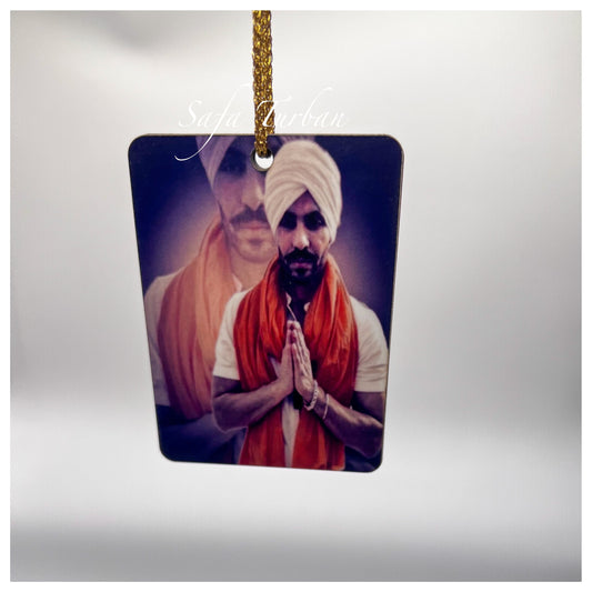 Car/Truck Hanging- Rear Mirror Hanging- Punjabi Car Hanging Accessories - Wooden Hanging- Deep Sidhu