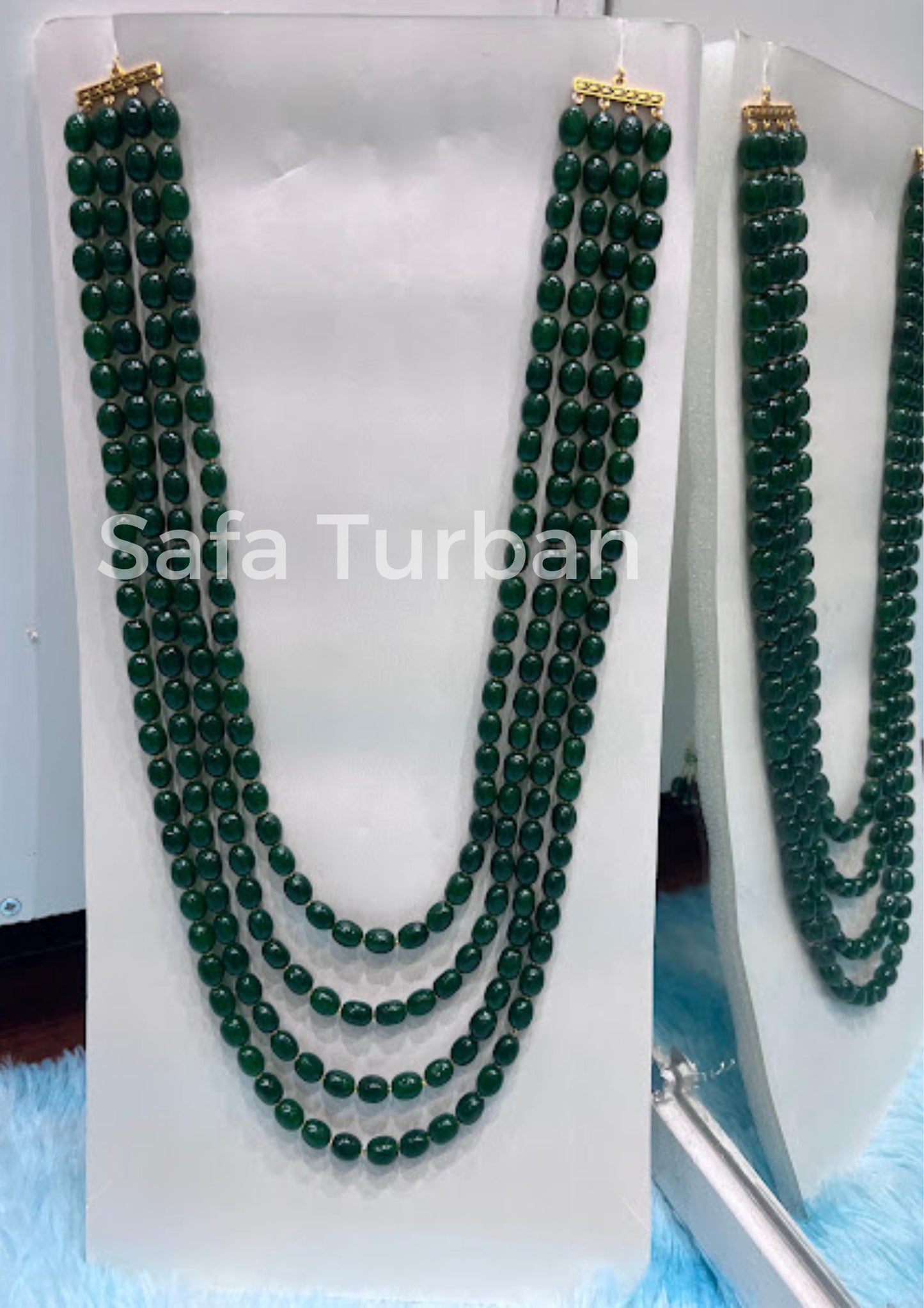 Indian Wedding- Green Pearl Necklace for Men/Groom for Wedding
