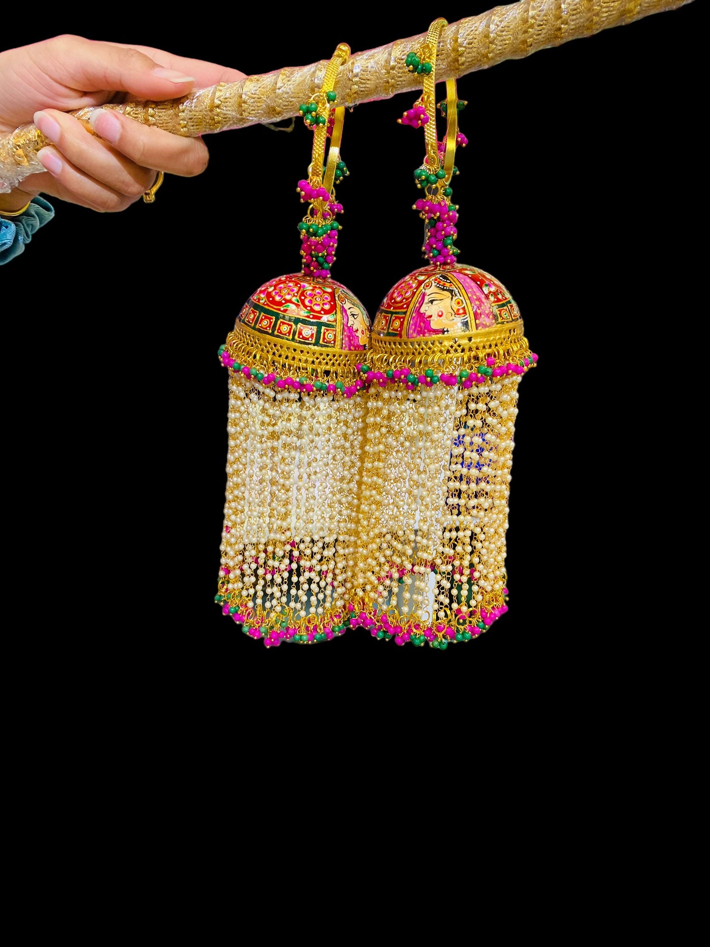 Beautiful Bridal Kaleera Traditional Big Size Kaliras for Bride & Women Hand Hanging Kalera(sold as pair)