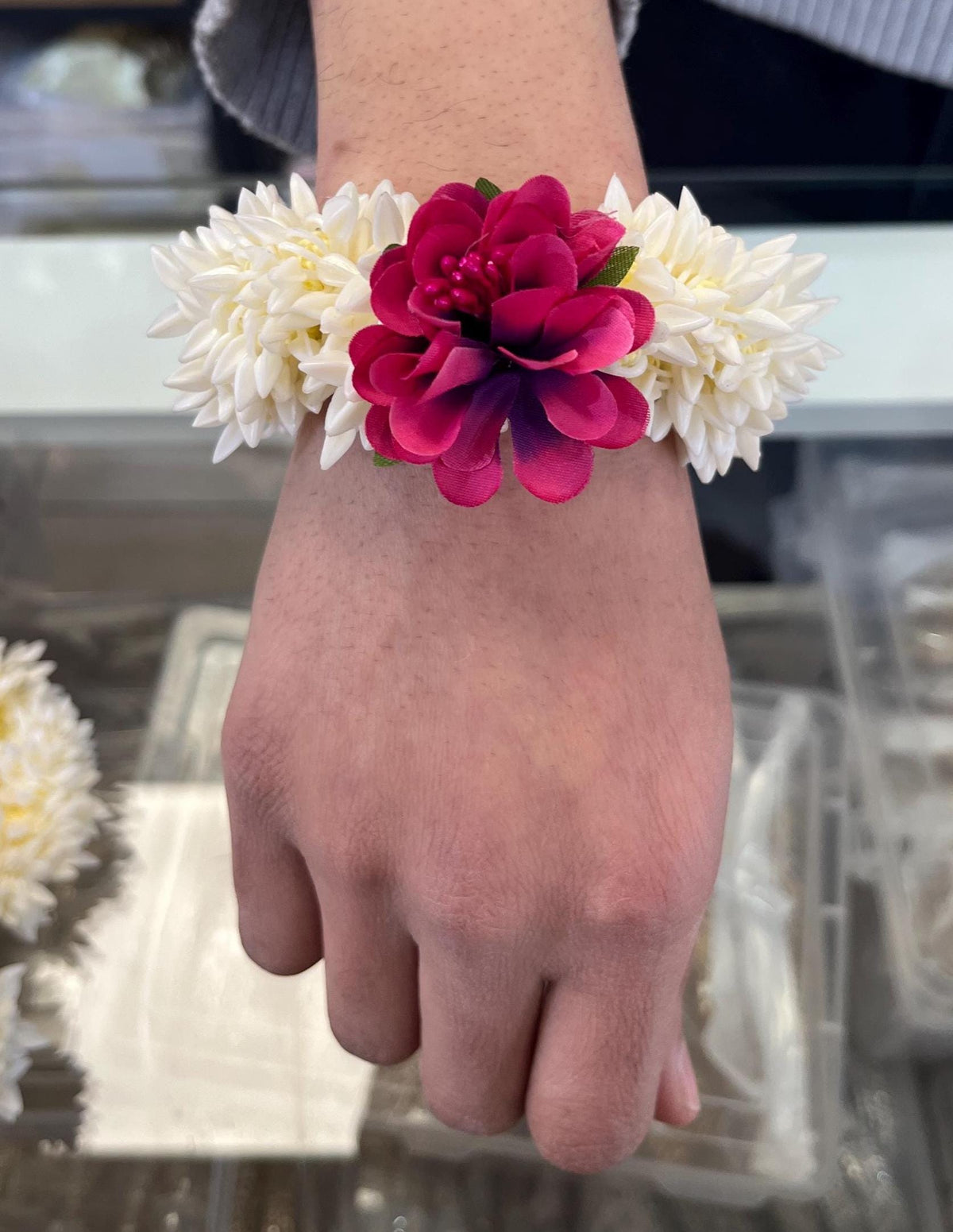 Artificial Flower Band Fragrant Gajra II Indian,Pakistani Wedding II Hair Accessories, Hair Gajra, Floral Jewelry (Pack of 2)