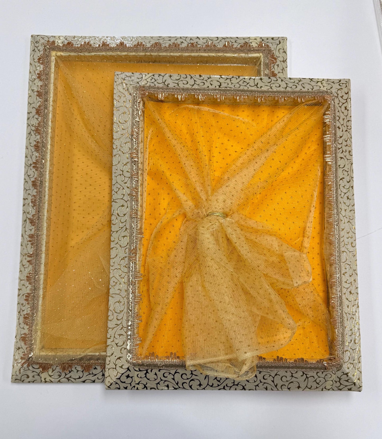 Decorative Wedding Tray/Trousseau Tray/Gifting Tray/Packing Tray /Set of 2