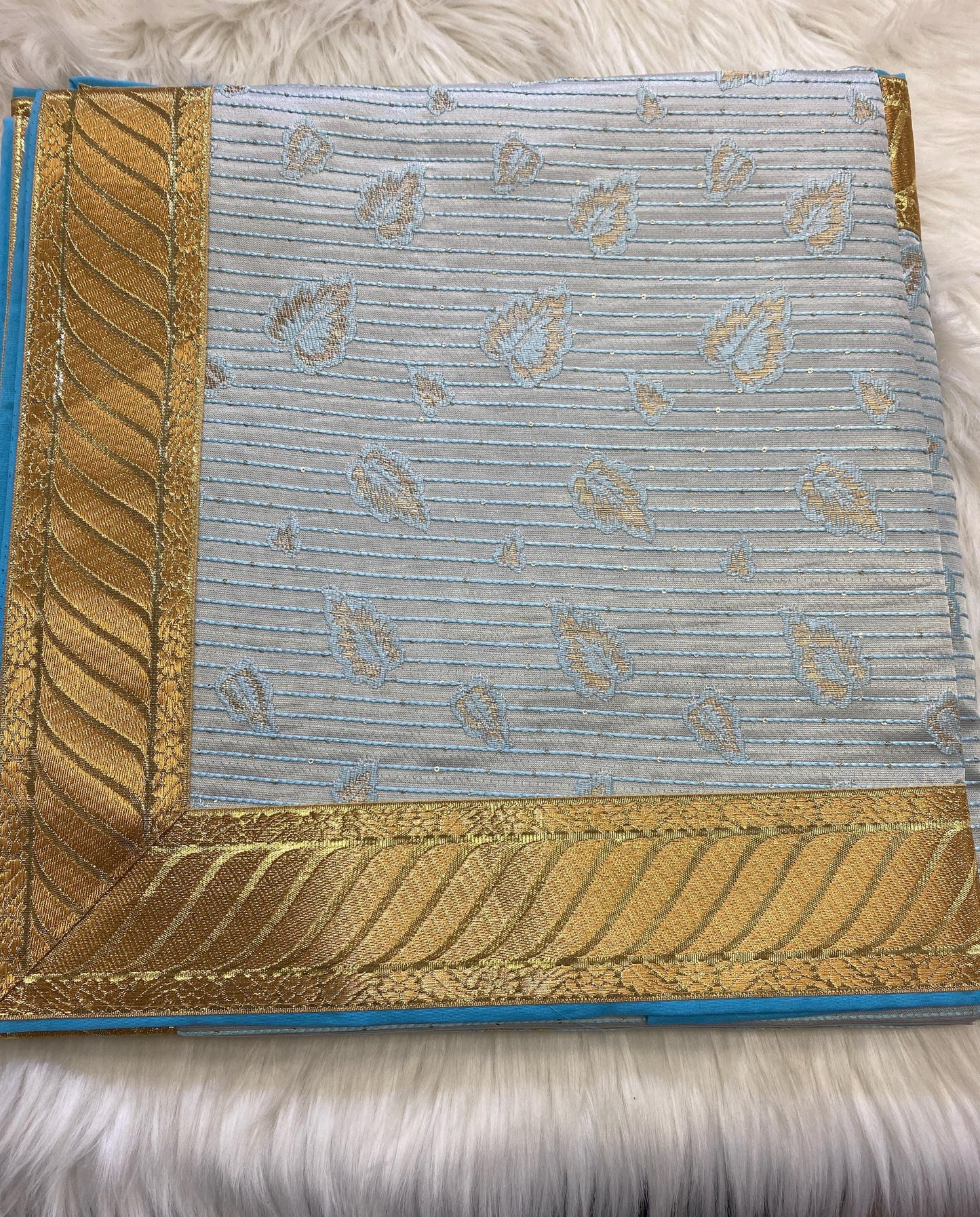 Rumala Sahib Double Set with Cotton Lining (with Heavy Embroidery and Side Border)