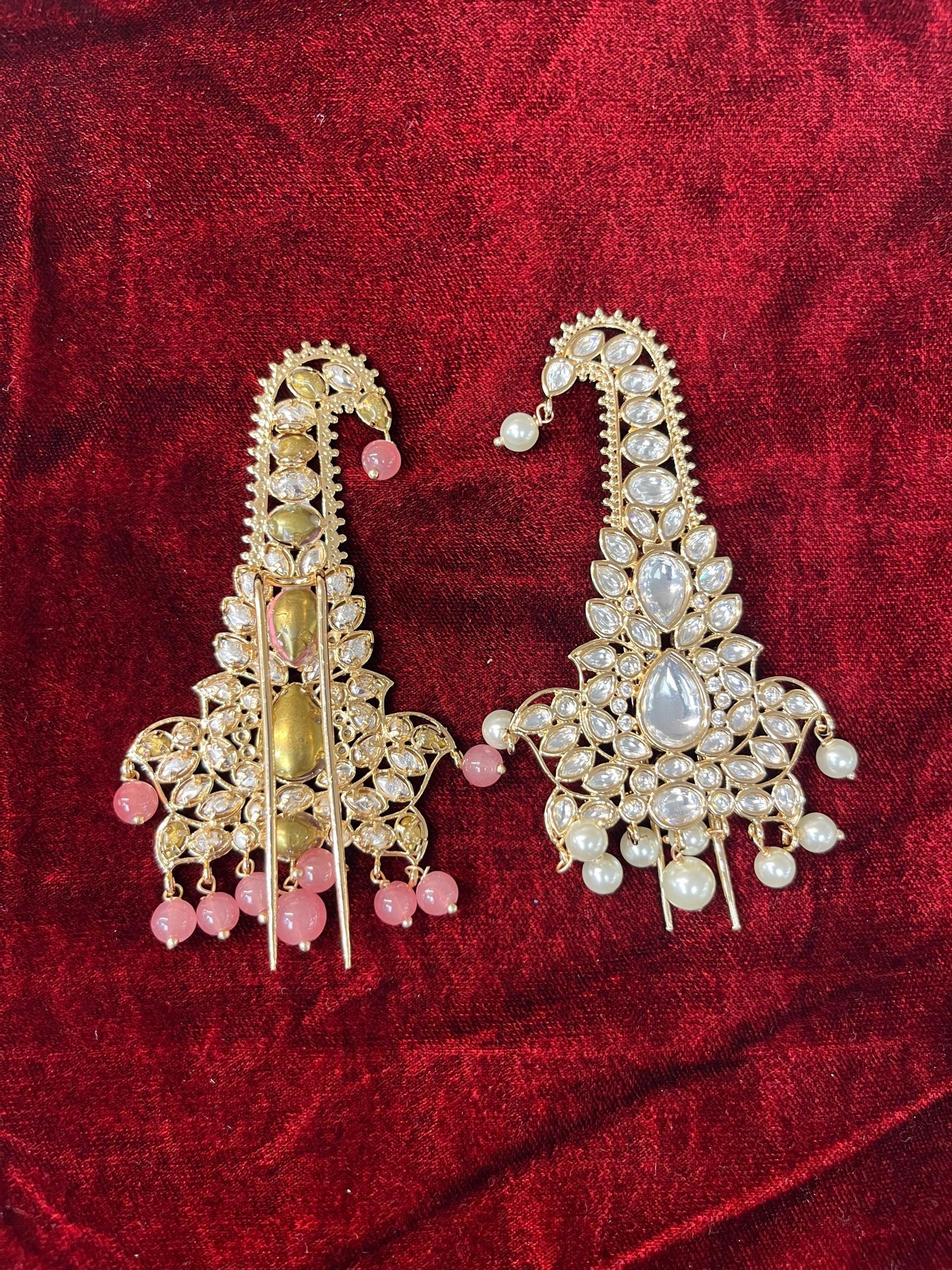 Indian Groom Wedding Accessories- Kundan  stone Kalangi/Kalgi for Men's Safa/Groom Pagdi