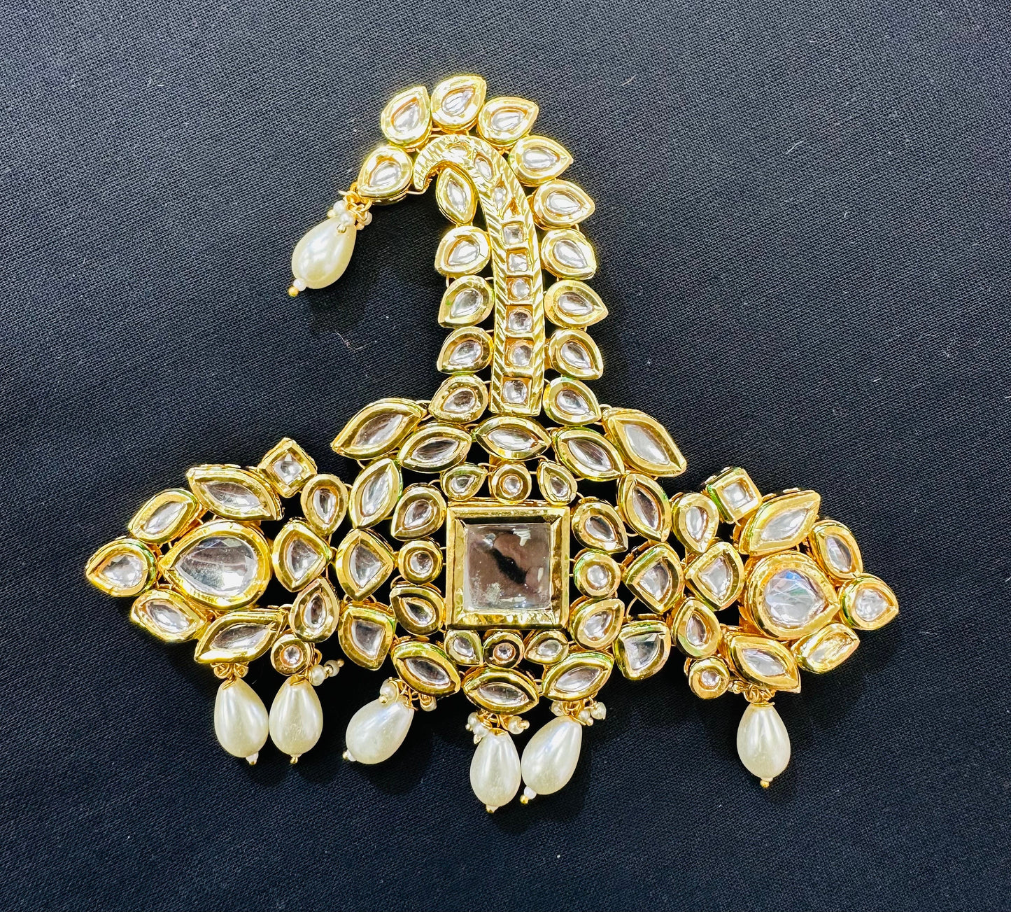 Indian Groom Wedding Accessories- Kundan stone Kalangi/Kalgi for Men's Safa/Groom Pagdi