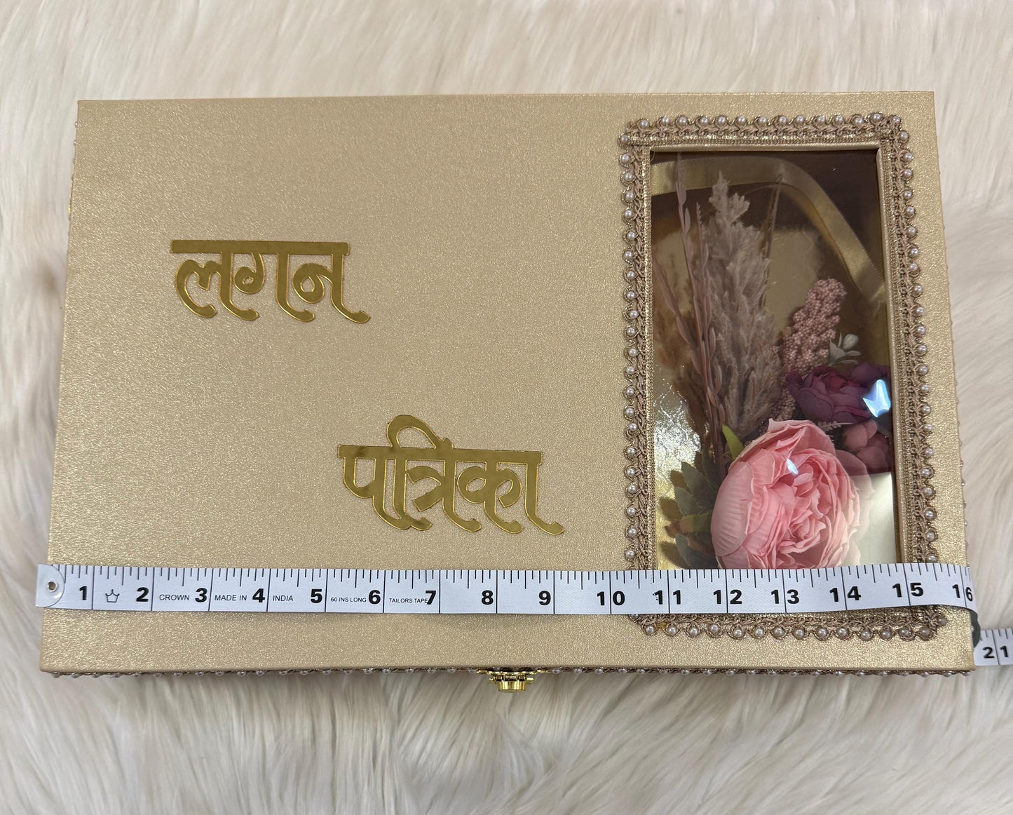 Wedding Invitation- Designer Musical Lagan Patrika/Peeli Chitthi/Shahi Chitthi for Marriage Invitation and Sagan in Hindi (Set of 1)