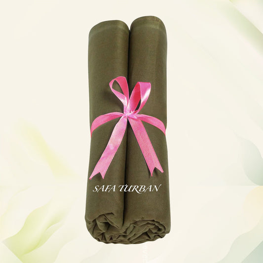 Sikh Turban- Dark Mehndi Green (Full Voile and Rubia(Medium)/Half and Half Voile), Sikh Turban, Turban Fabric