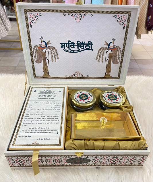 Wedding Invitation- Designer Musical Lagan Patrika/Peeli Chitthi/Shahi Chitthi for Marriage Invitation and Sagan in Punjabi (Set of 1)