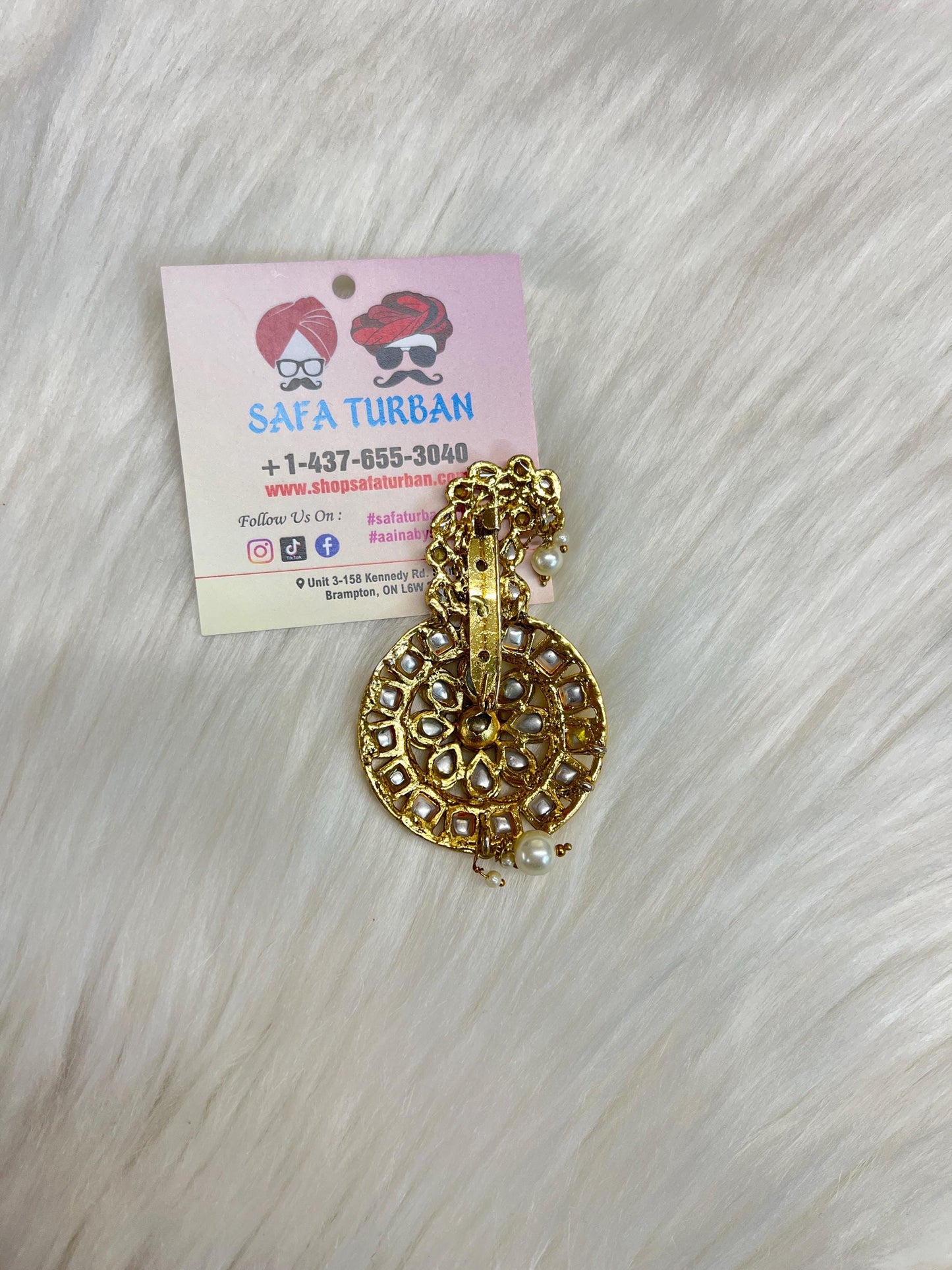 Indian Groom Wedding Accessories- Kundan stone Kalangi/Kalgi for Men's Safa/Groom Pagdi
