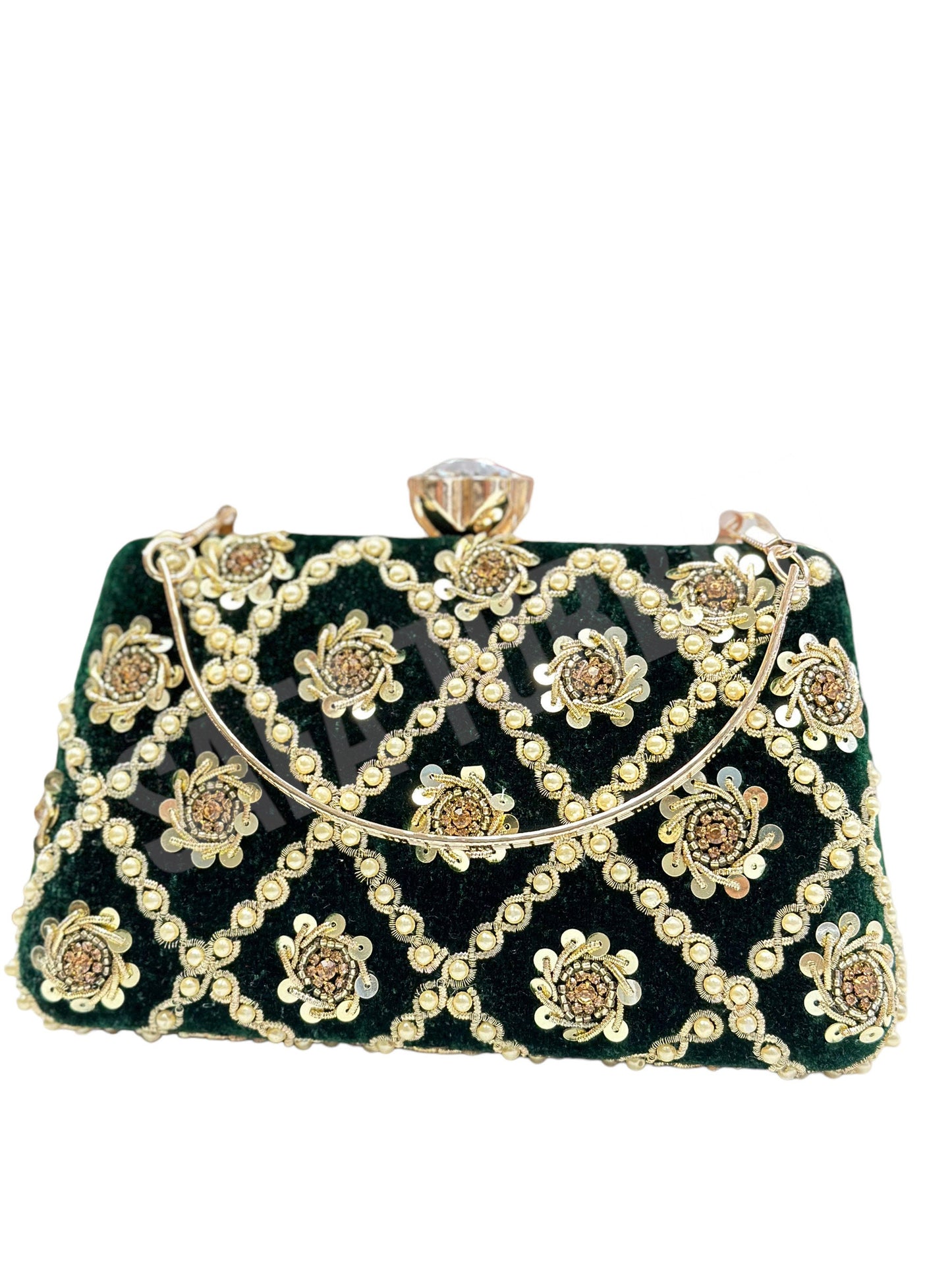 Handicraft Beautiful Velvet Bling Box Clutch Purse For Bridal, Casual, Party, Wedding II Girls' Clutch II wedding purse II embellished purse