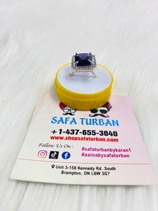 American Diamond Look/Artificial Silver/Rectangular shape Ring For Women and Girls